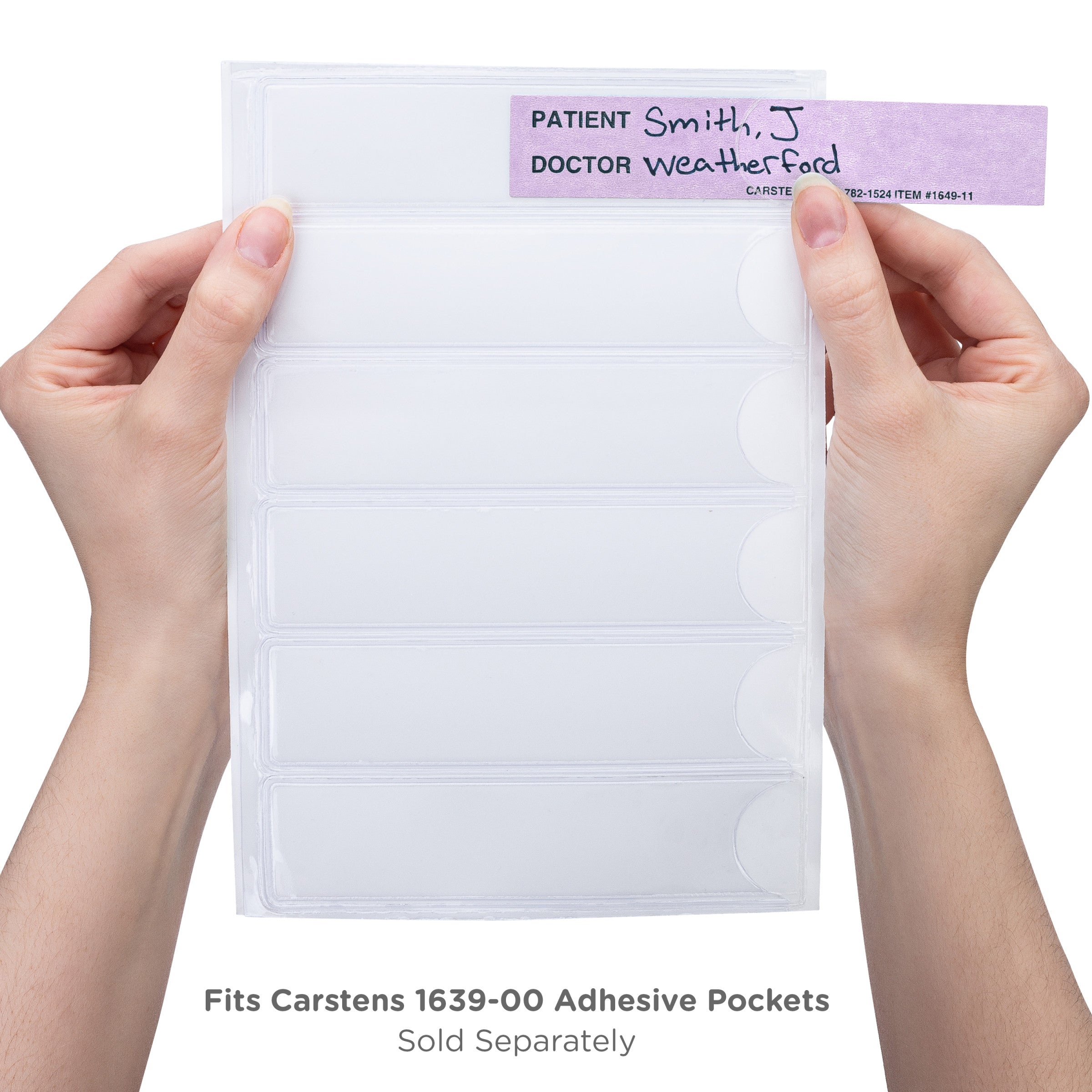 Patient / Doctor Preprinted ID Cards for 1.5 – 4” Ring Binder Spines - Pack of 100