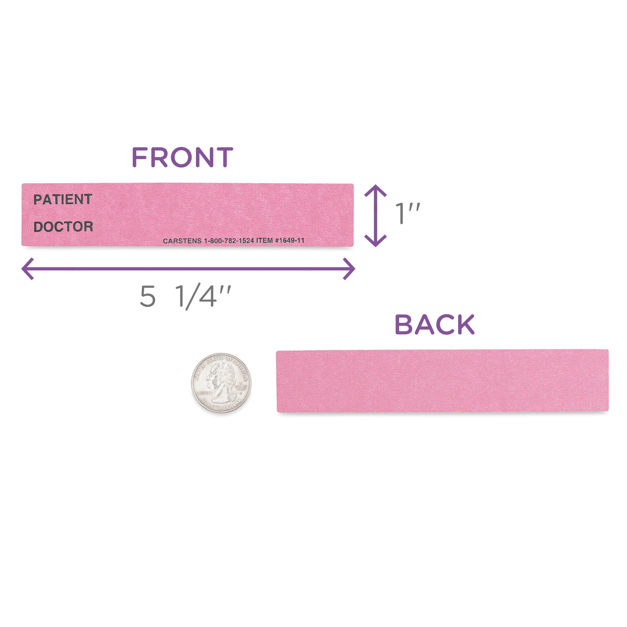 Patient / Doctor Preprinted ID Cards for 1.5 – 4” Ring Binder Spines - Pack of 100