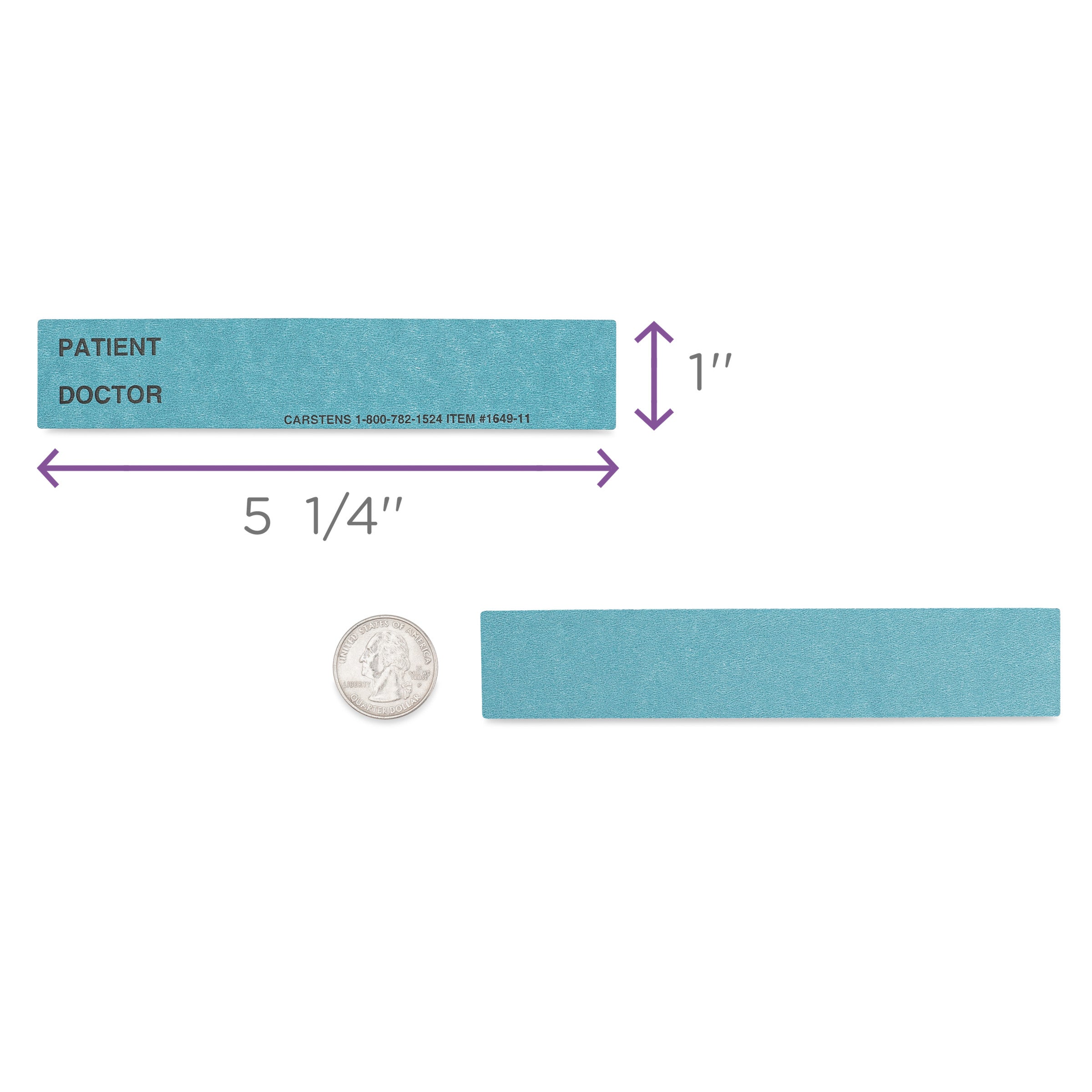 Patient / Doctor Preprinted ID Cards for 1.5 – 4” Ring Binder Spines - Pack of 100