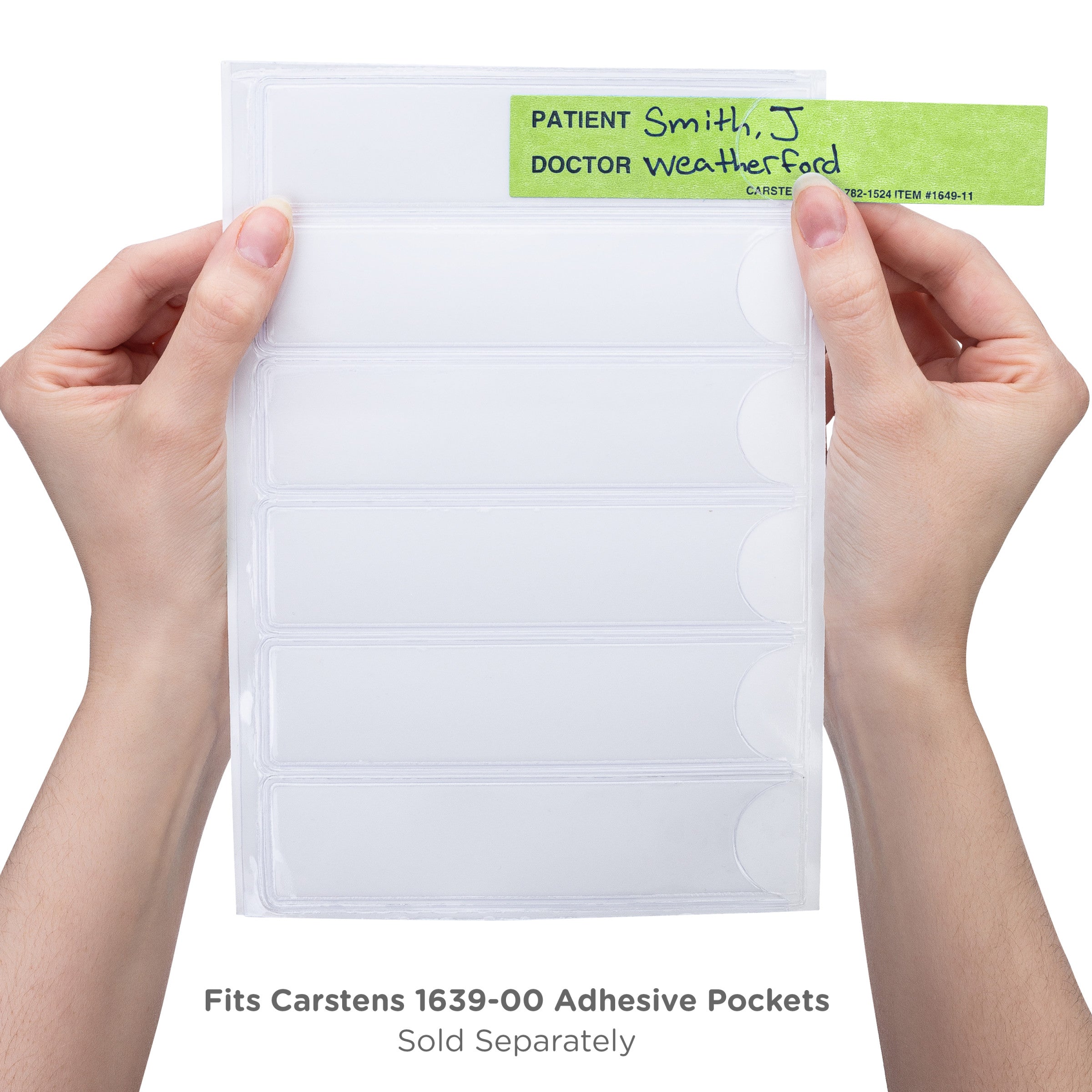 Patient / Doctor Preprinted ID Cards for 1.5 – 4” Ring Binder Spines - Pack of 100