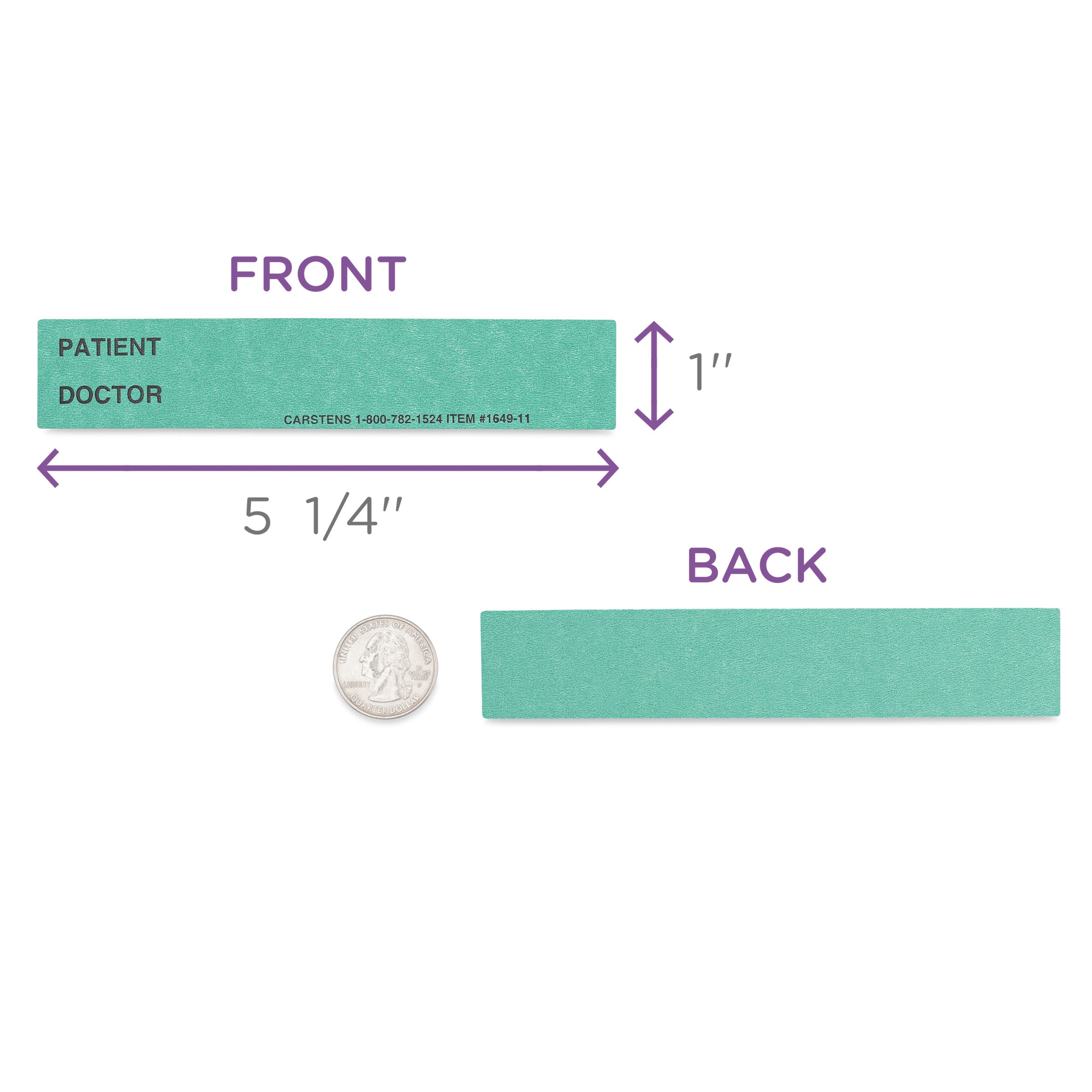 Patient / Doctor Preprinted ID Cards for 1.5 – 4” Ring Binder Spines - Pack of 100