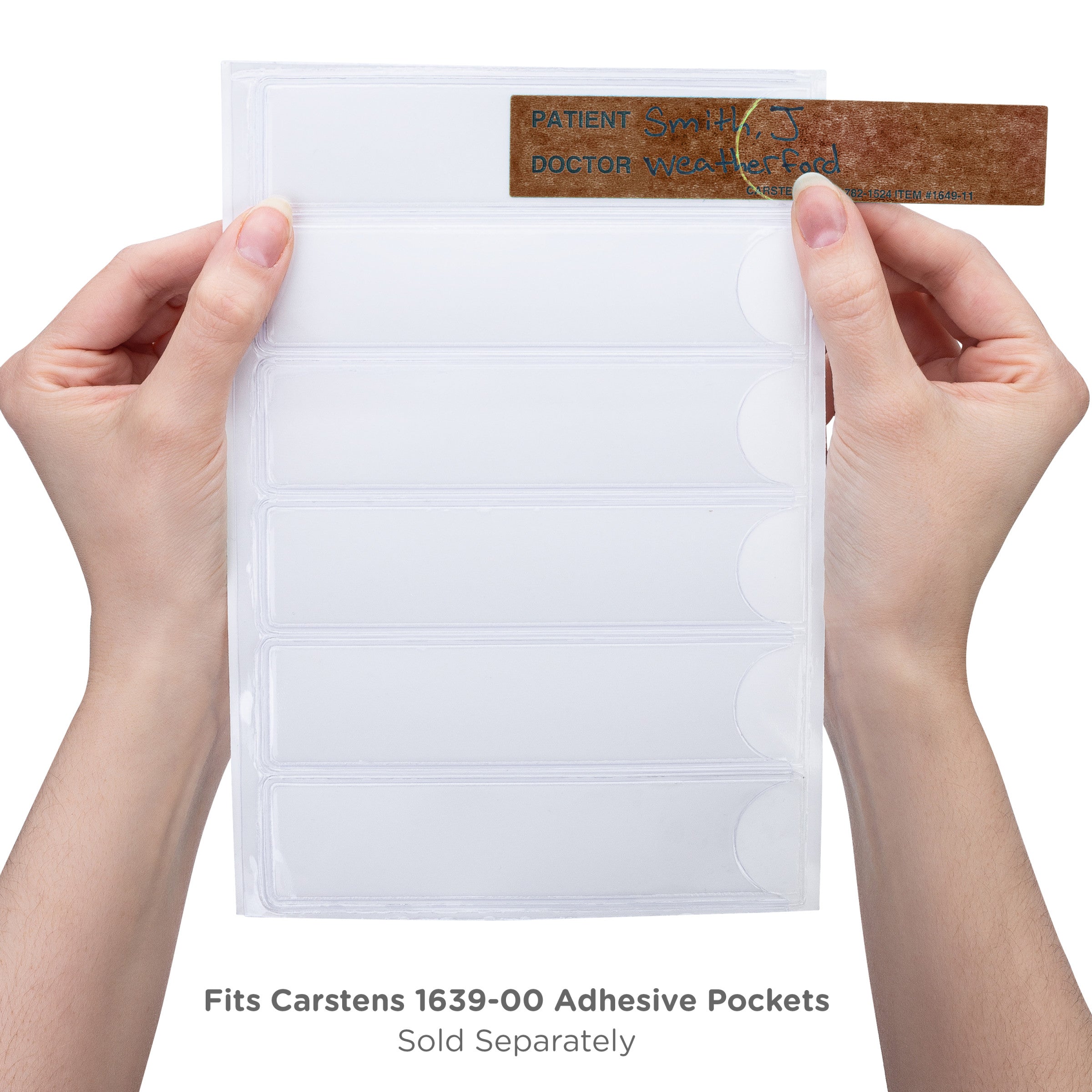 Patient / Doctor Preprinted ID Cards for 1.5 – 4” Ring Binder Spines - Pack of 100