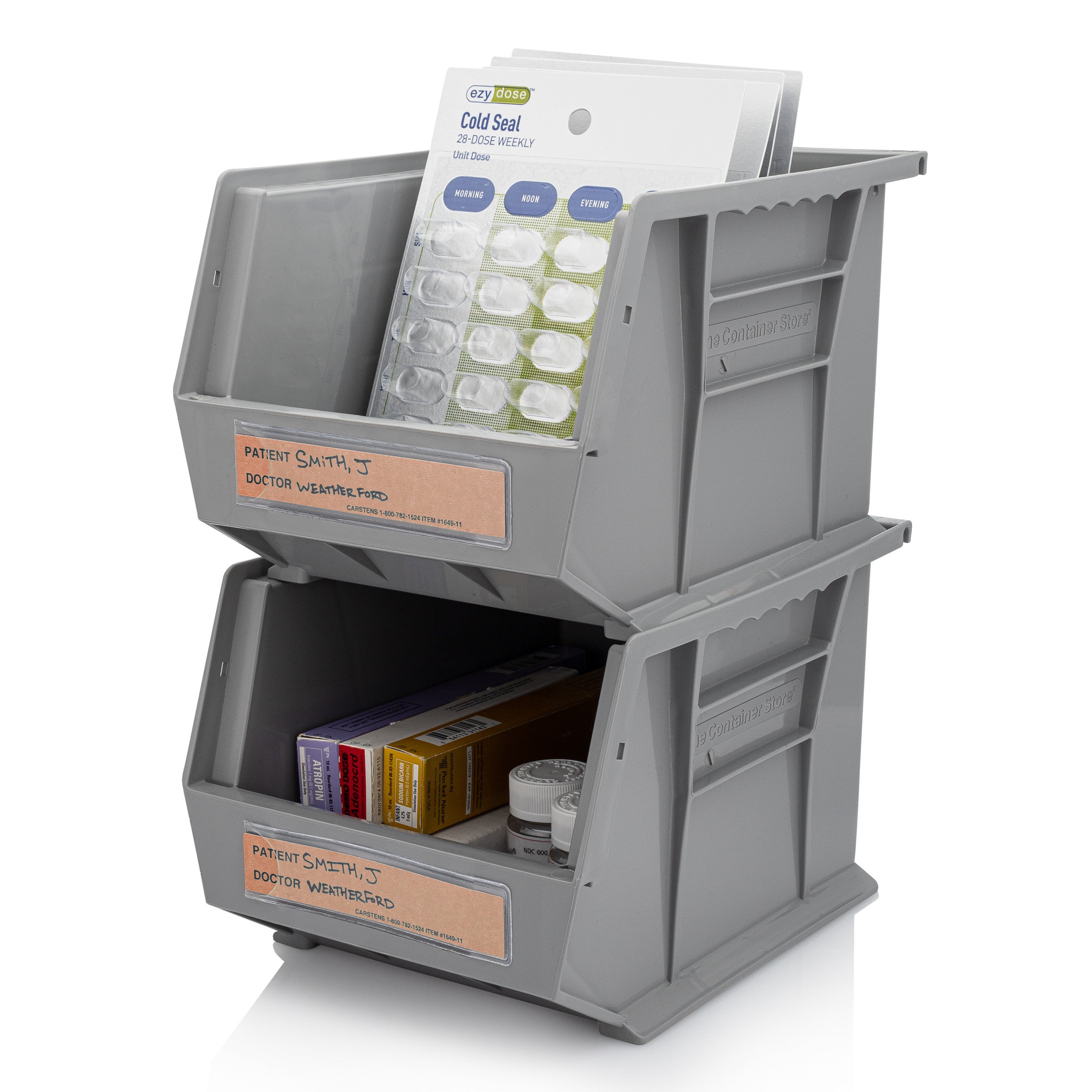 Patient / Doctor Preprinted ID Cards for 1.5 – 4” Ring Binder Spines - Pack of 100