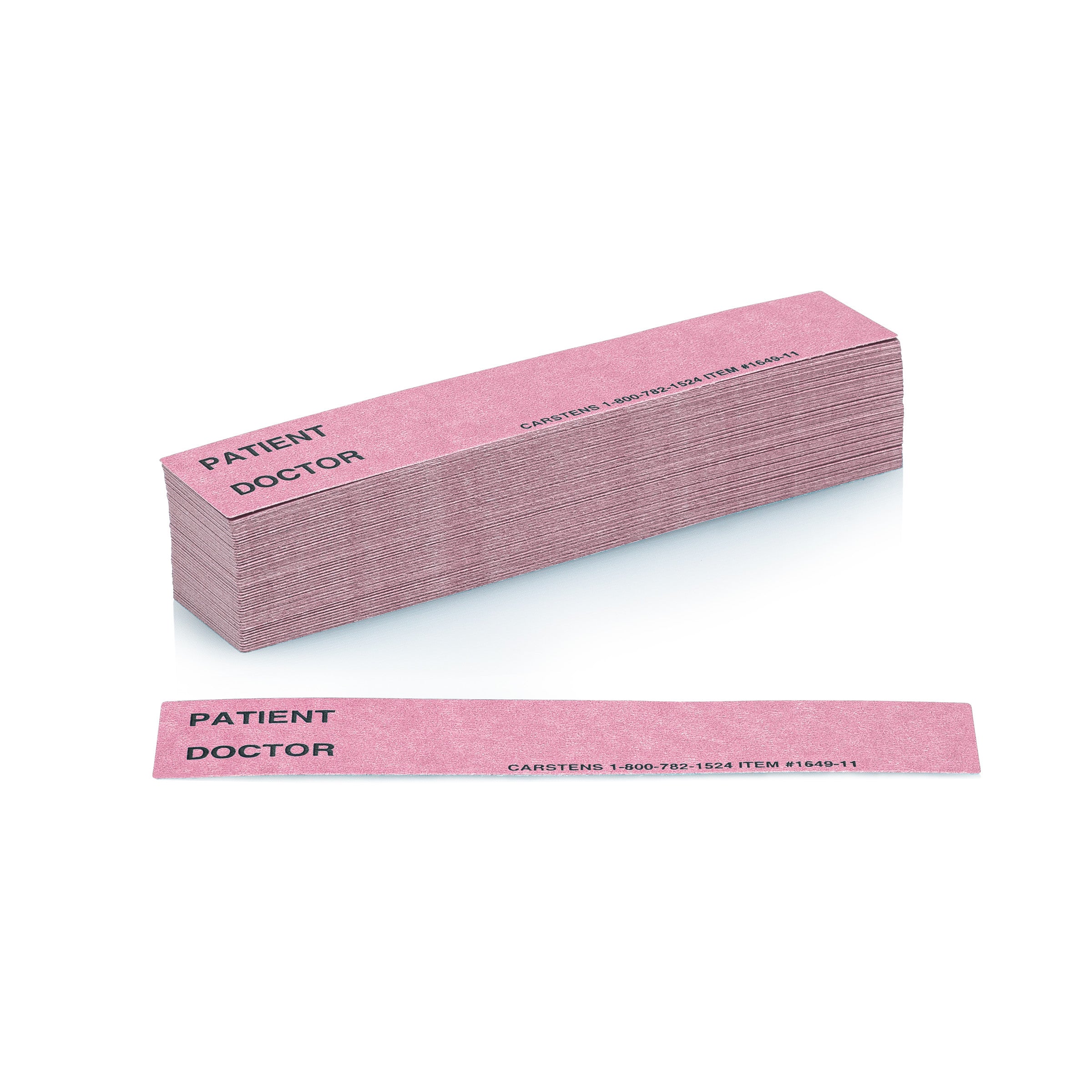 Patient / Doctor Preprinted ID Cards for 1.5 – 4” Ring Binder Spines - Pack of 100