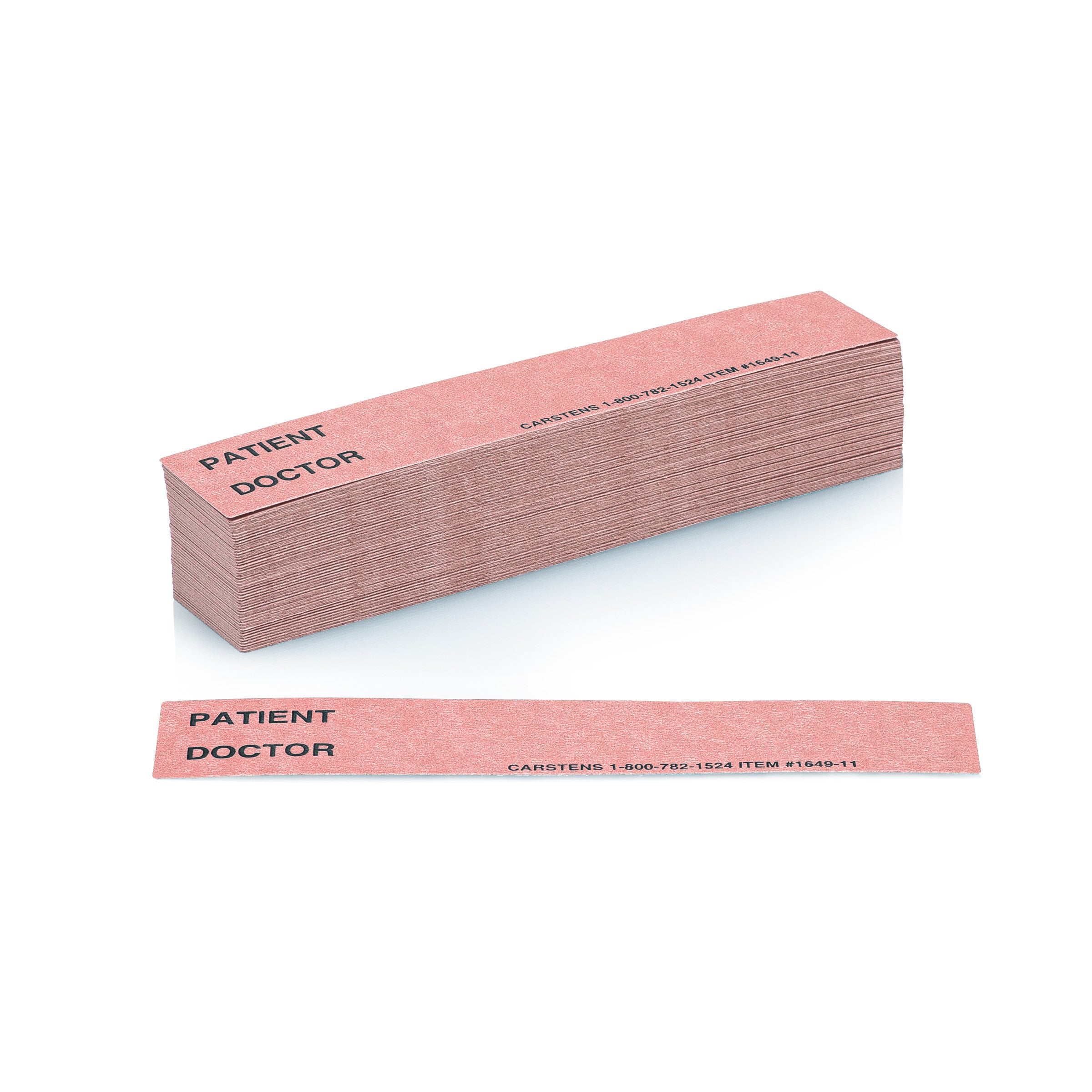 Patient / Doctor Preprinted ID Cards for 1.5 – 4” Ring Binder Spines - Pack of 100