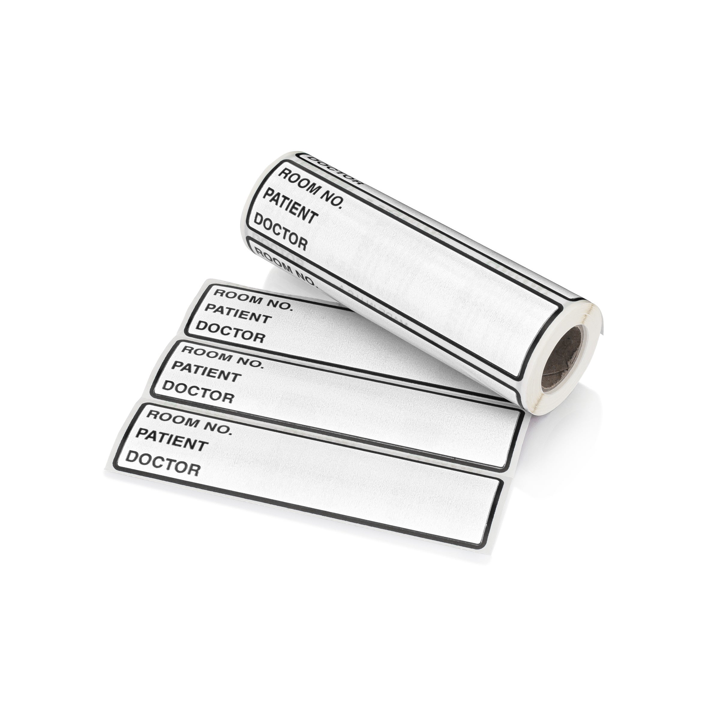 Room No. / Patient / Doctor Preprinted ID Labels for 1.5 – 4” Ring Binder Spines - Roll of 200