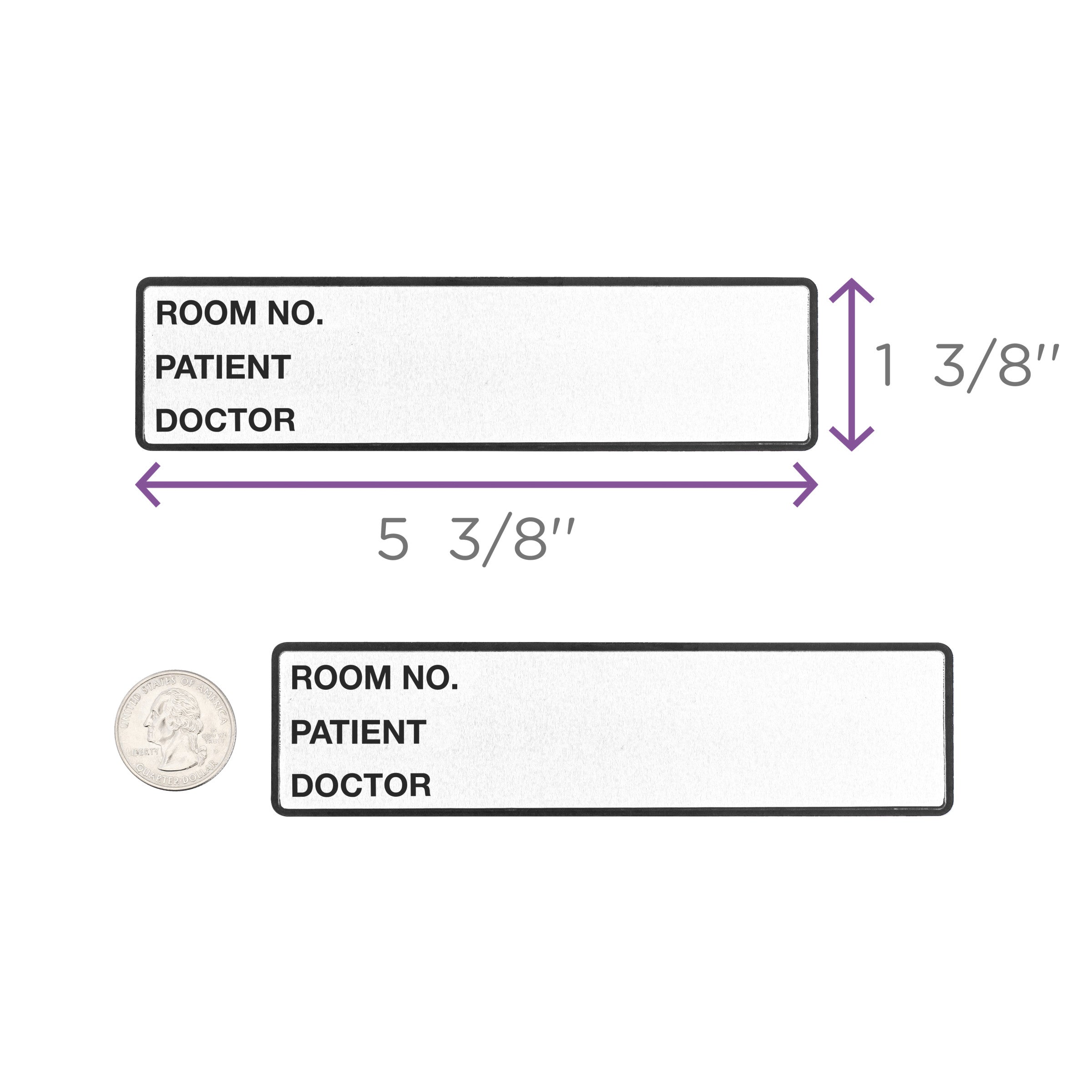 Room No. / Patient / Doctor Preprinted ID Labels for 1.5 – 4” Ring Binder Spines - Roll of 200