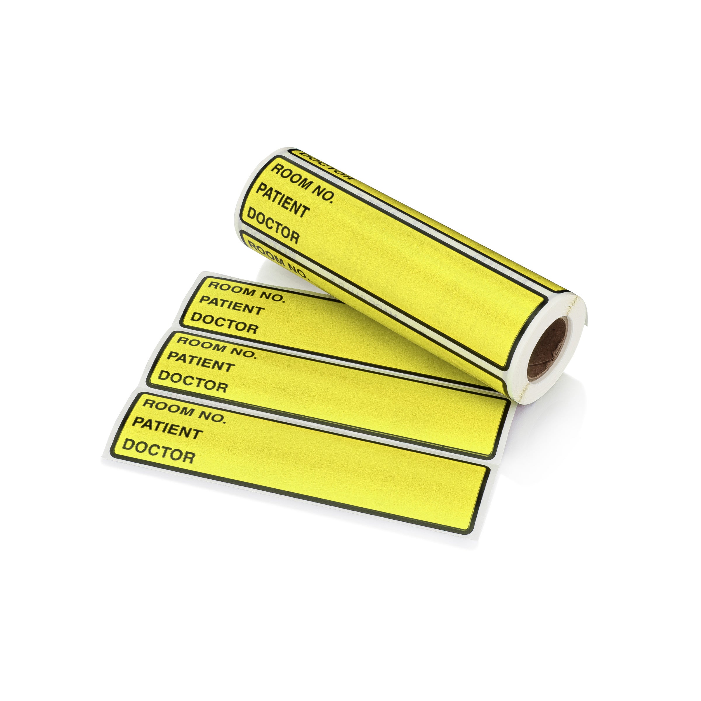 Room No. / Patient / Doctor Preprinted ID Labels for 1.5 – 4” Ring Binder Spines - Roll of 200