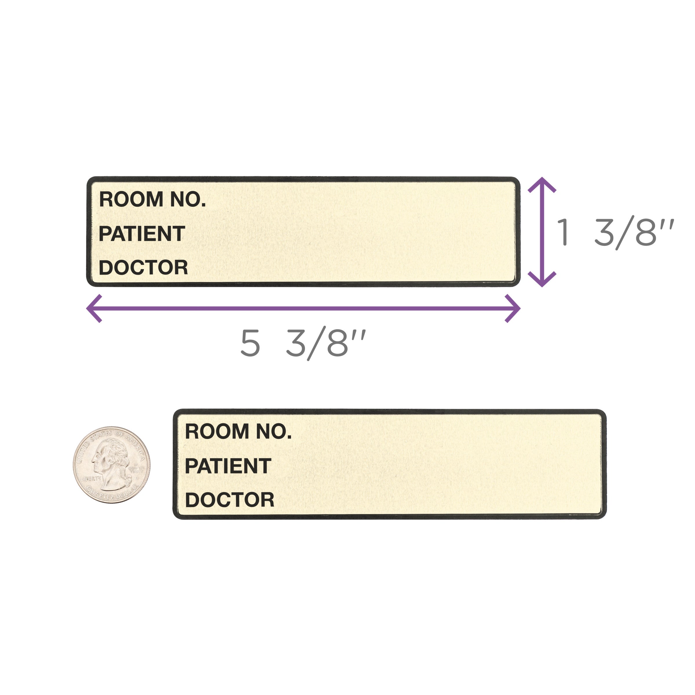 Room No. / Patient / Doctor Preprinted ID Labels for 1.5 – 4” Ring Binder Spines - Roll of 200
