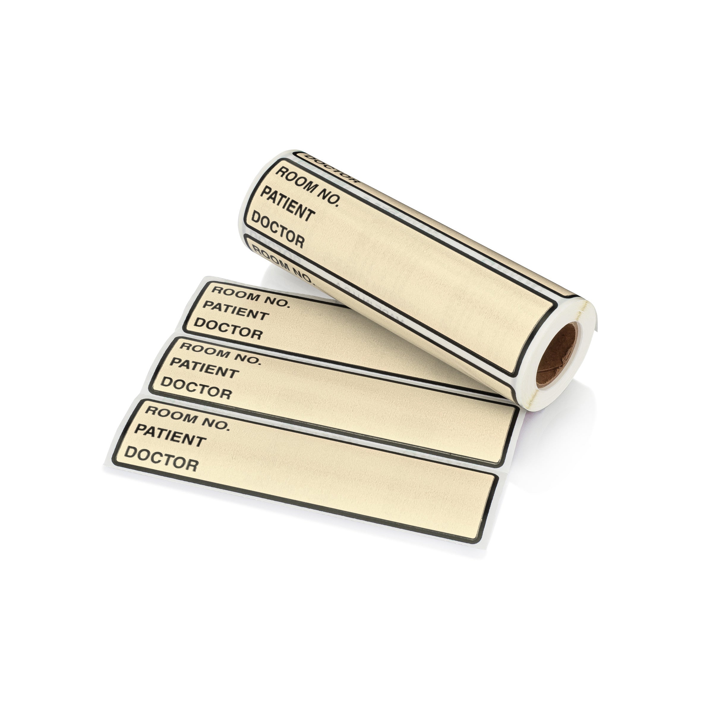 Room No. / Patient / Doctor Preprinted ID Labels for 1.5 – 4” Ring Binder Spines - Roll of 200