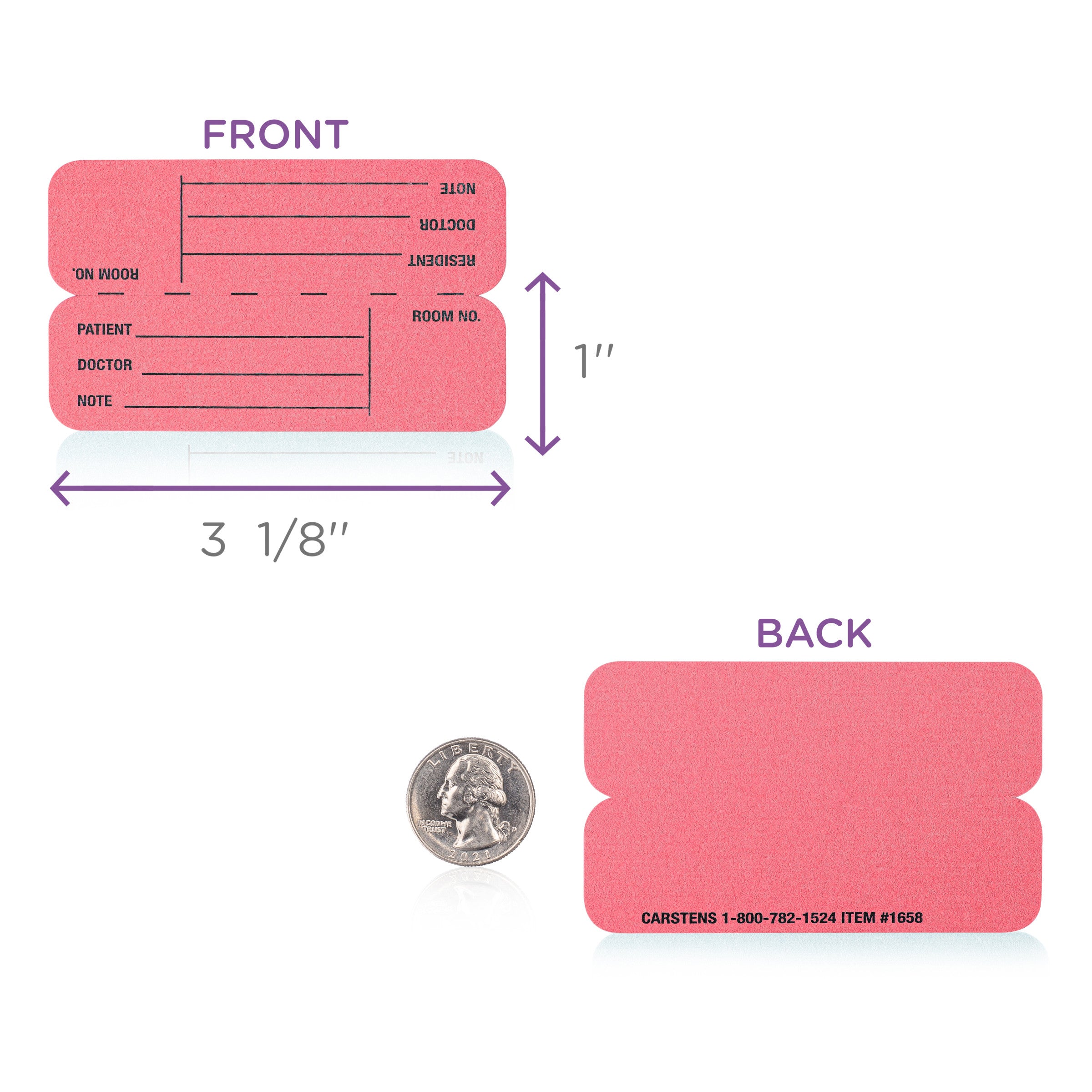 ID Cards for Half Size Card Pockets, Pack of 100