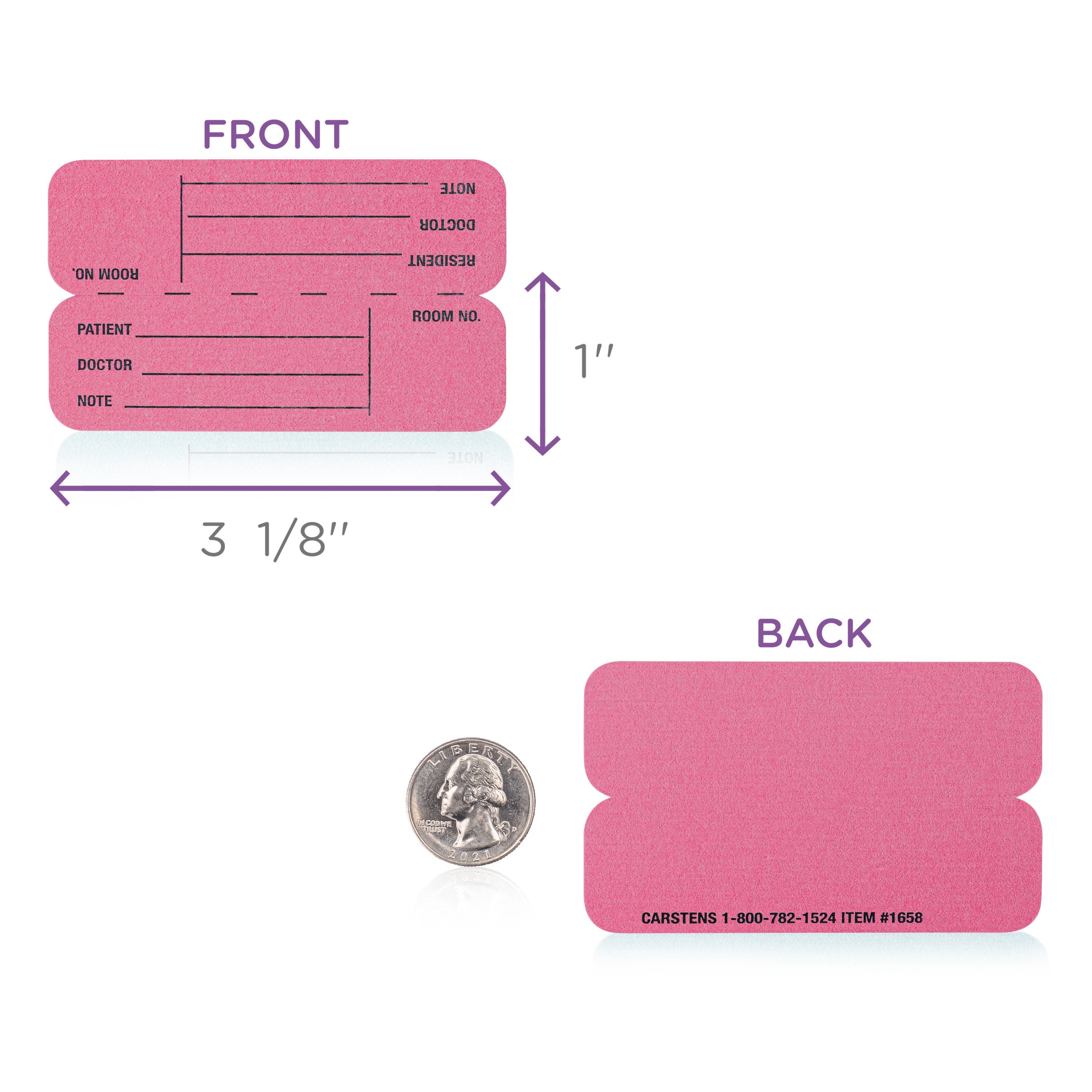 ID Cards for Half Size Card Pockets, Pack of 100