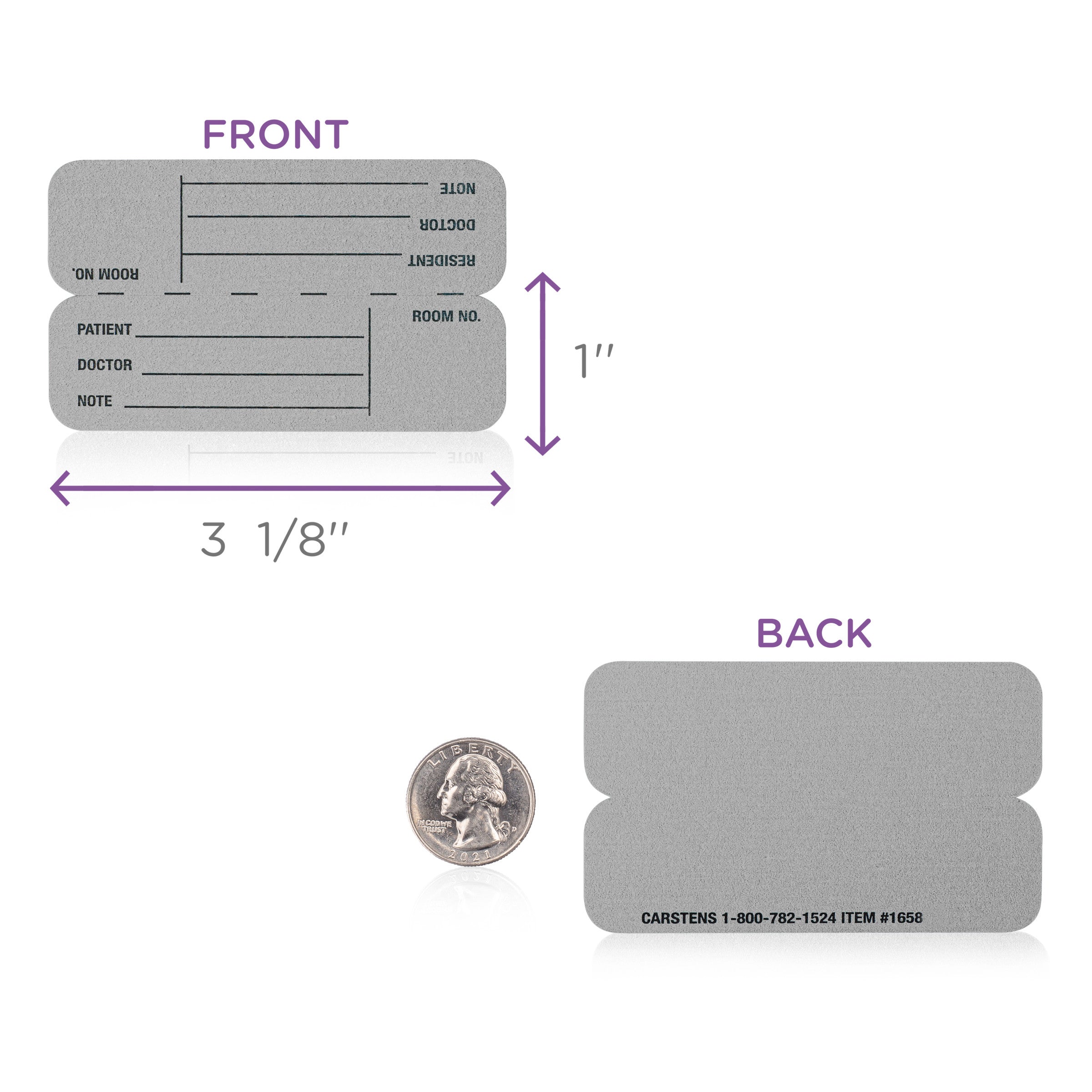 ID Cards for Half Size Card Pockets, Pack of 100