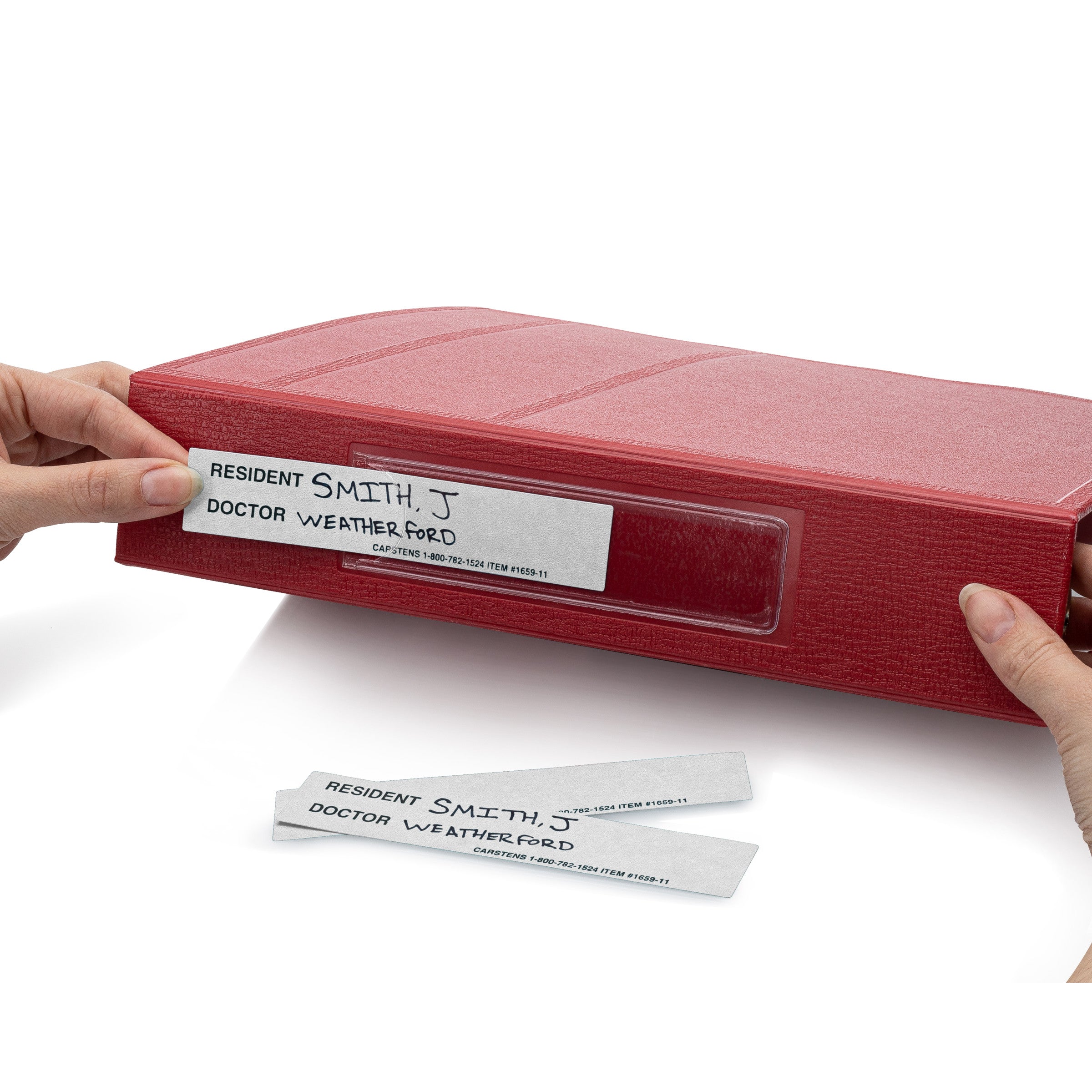 Resident / Doctor Preprinted ID Cards for 1.5 – 4” Ring Binder Spines - Pack of 100