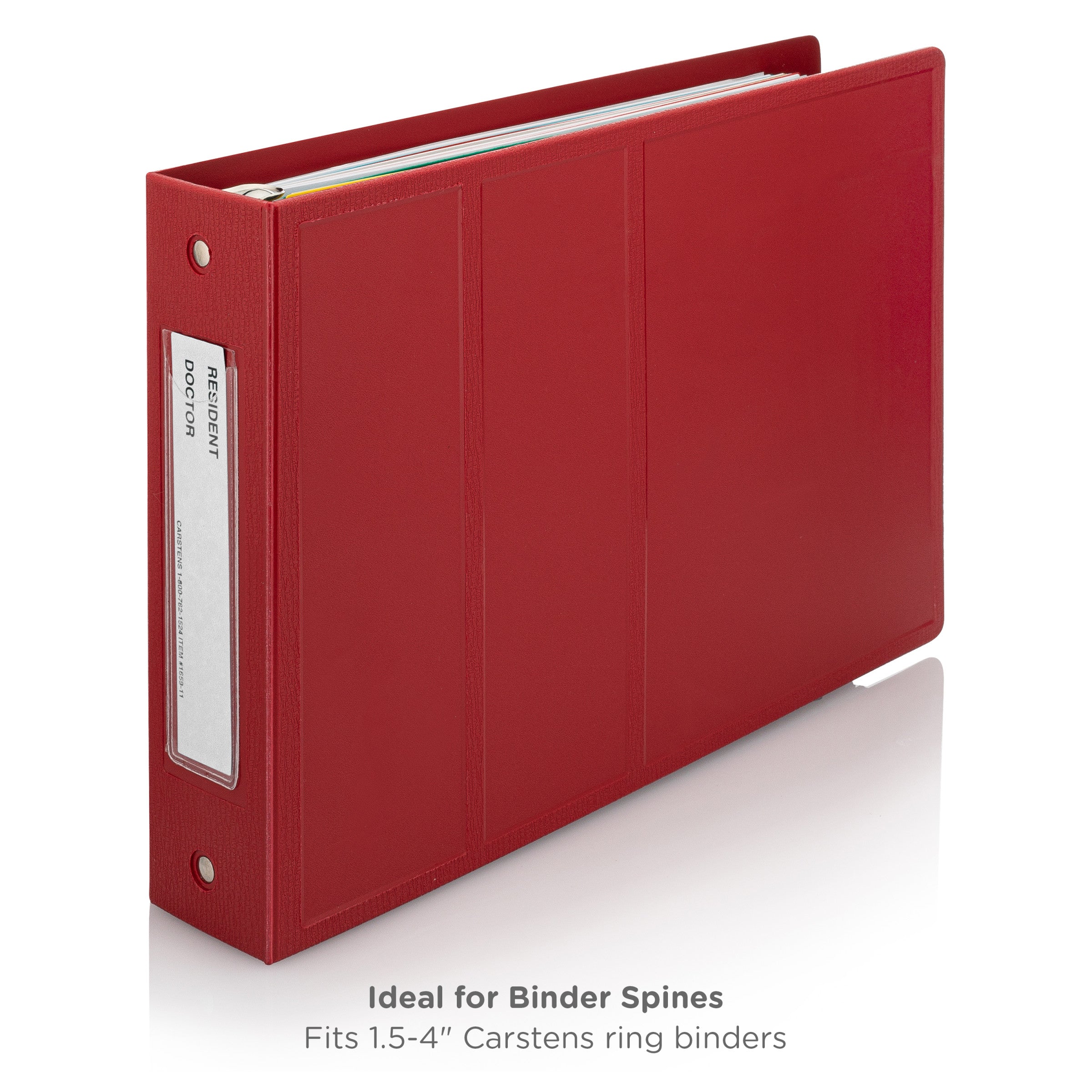 Resident / Doctor Preprinted ID Cards for 1.5 – 4” Ring Binder Spines - Pack of 100