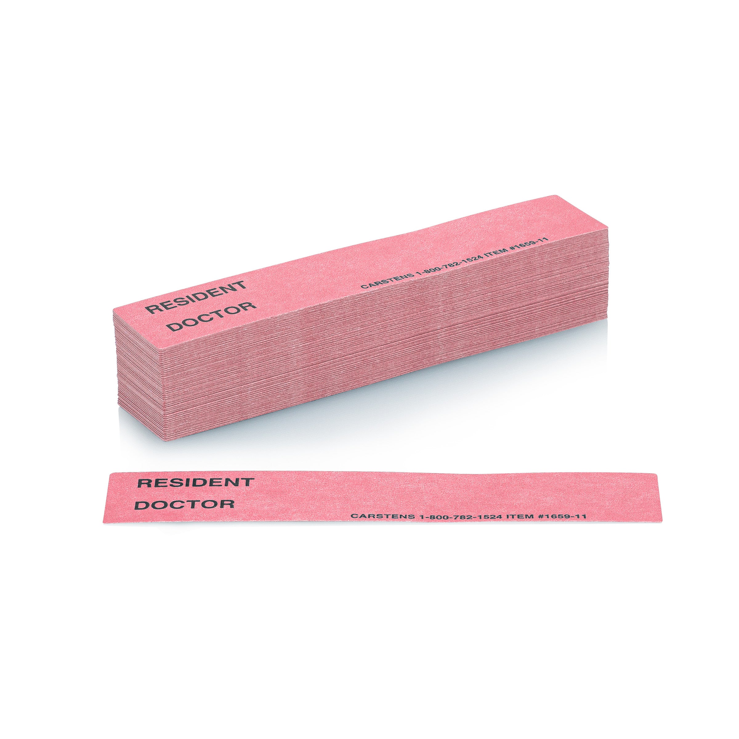 Resident / Doctor Preprinted ID Cards for 1.5 – 4” Ring Binder Spines - Pack of 100