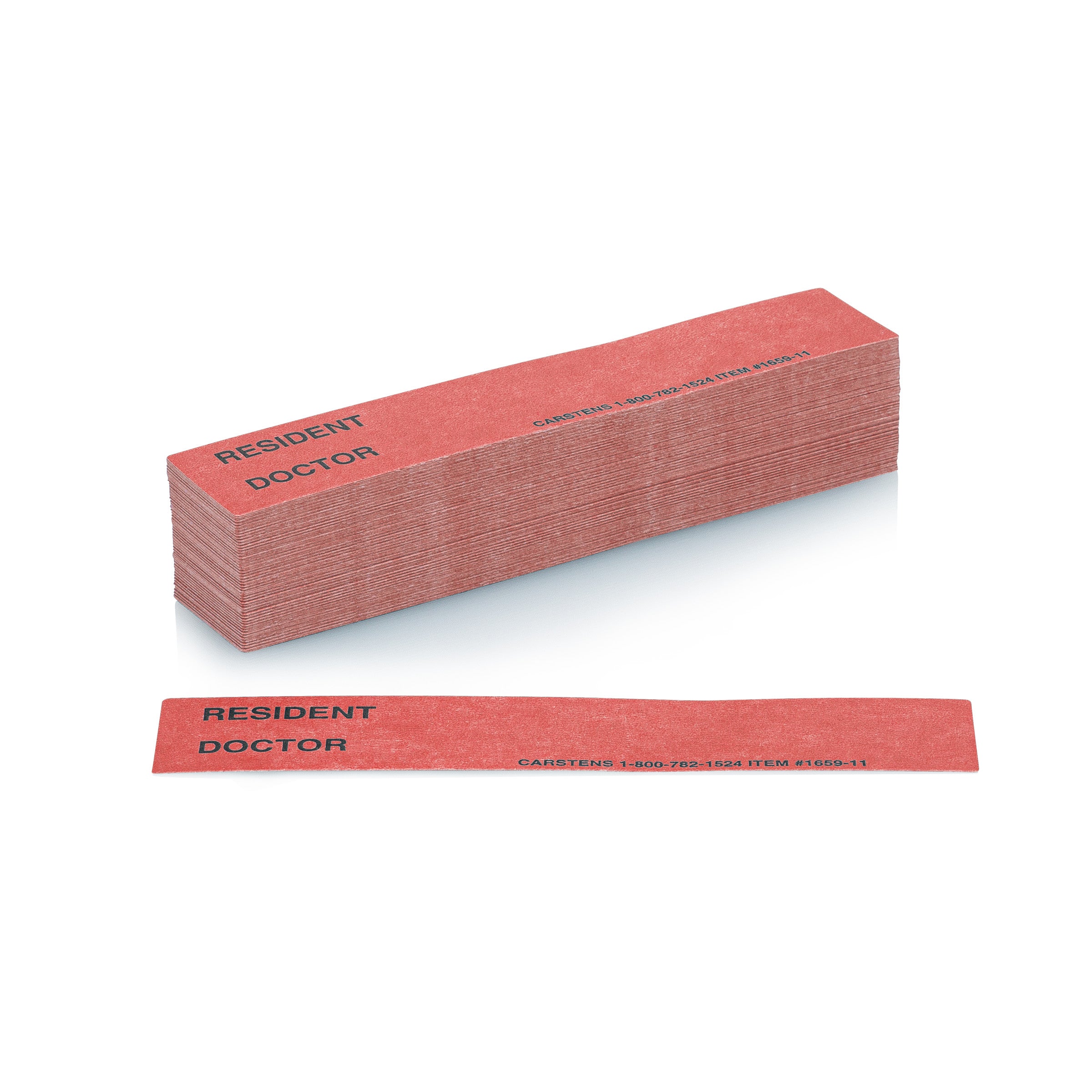 Resident / Doctor Preprinted ID Cards for 1.5 – 4” Ring Binder Spines - Pack of 100