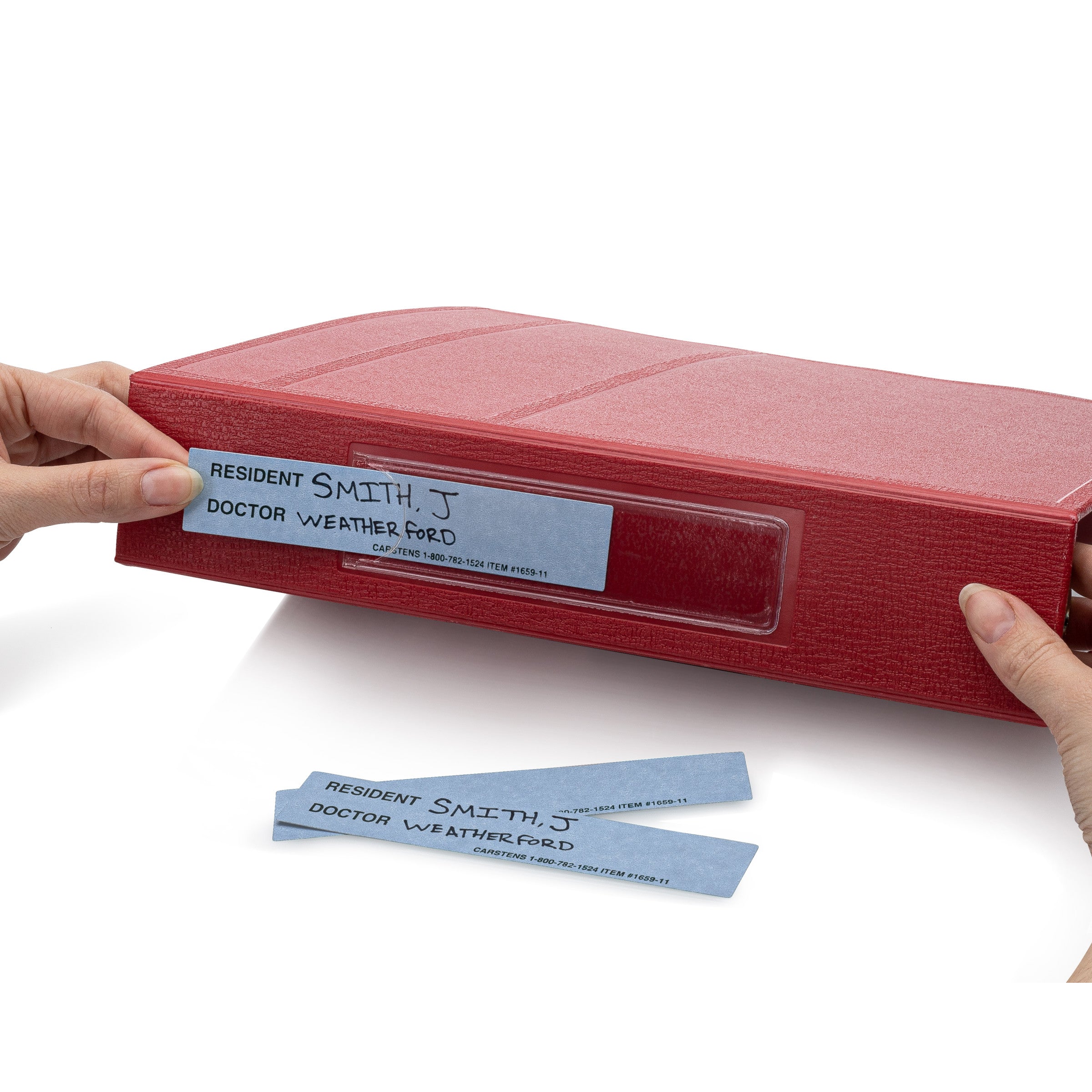 Resident / Doctor Preprinted ID Cards for 1.5 – 4” Ring Binder Spines - Pack of 100