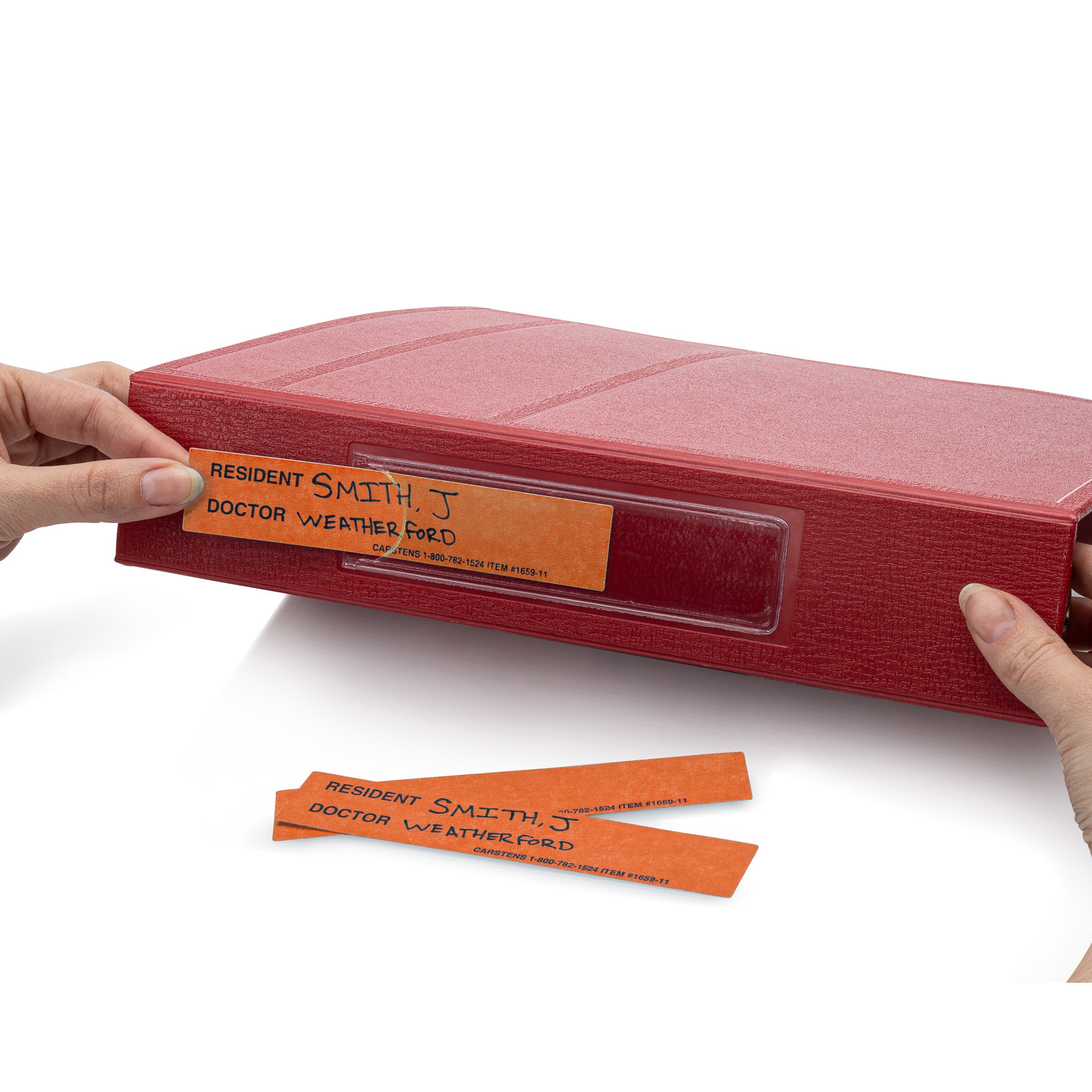 Resident / Doctor Preprinted ID Cards for 1.5 – 4” Ring Binder Spines - Pack of 100