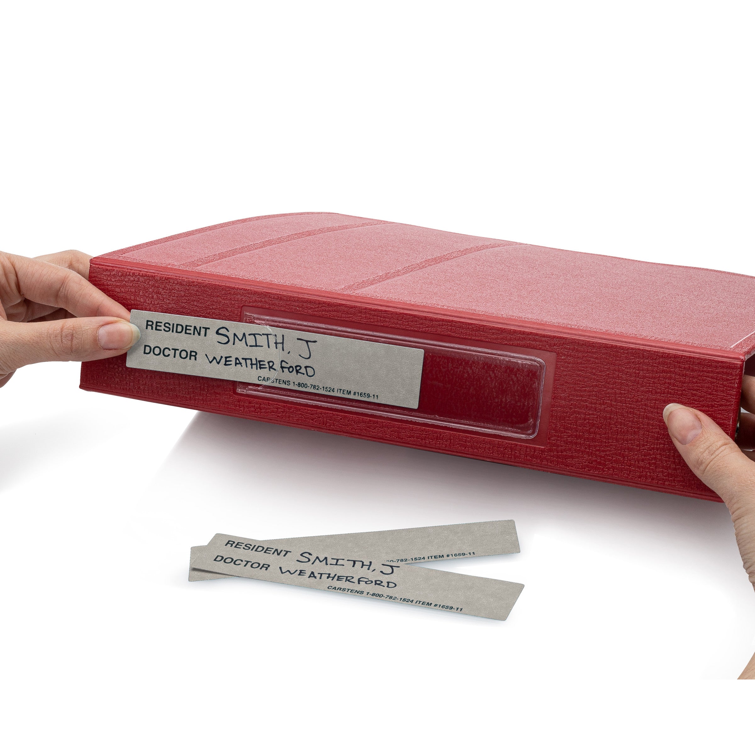 Resident / Doctor Preprinted ID Cards for 1.5 – 4” Ring Binder Spines - Pack of 100