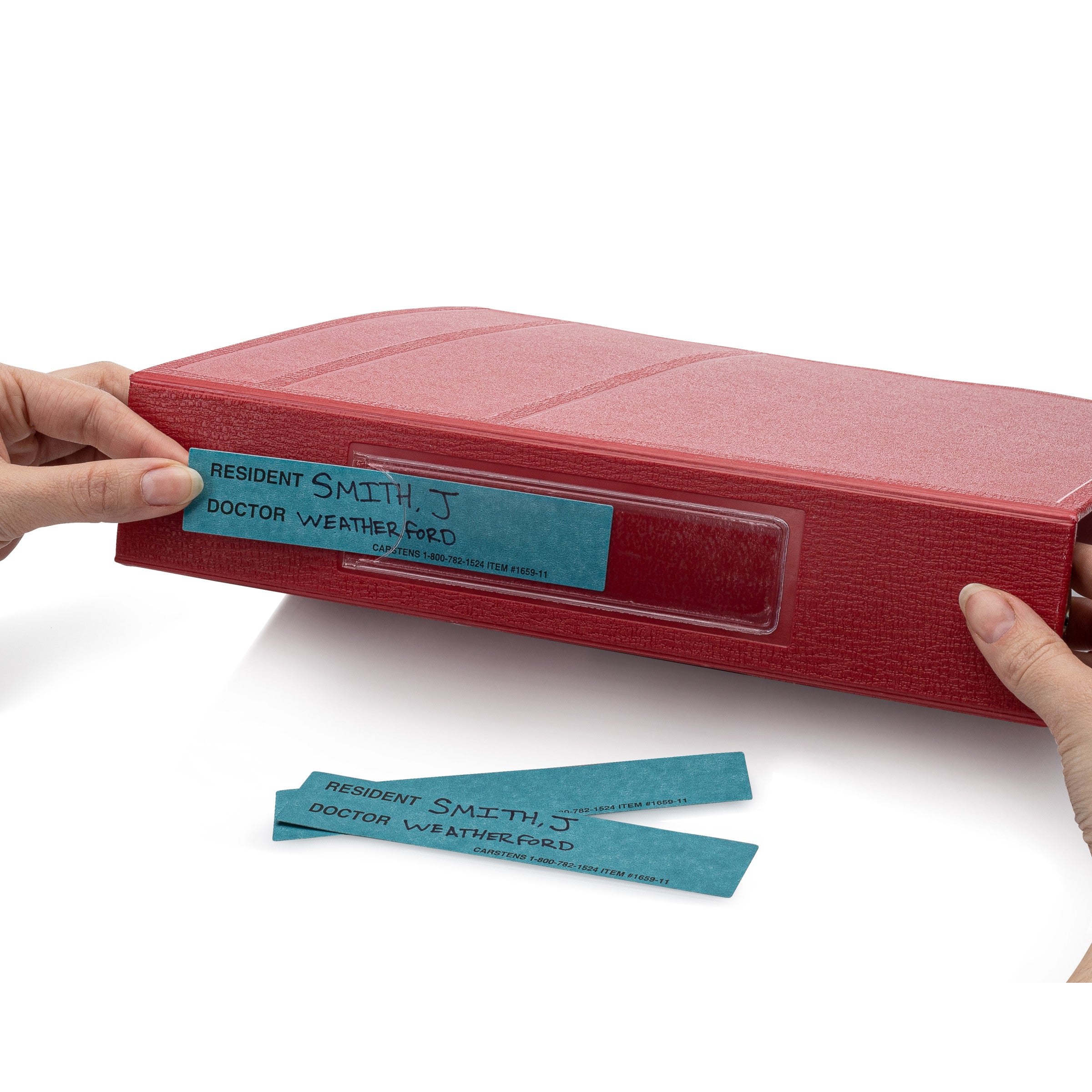 Resident / Doctor Preprinted ID Cards for 1.5 – 4” Ring Binder Spines - Pack of 100