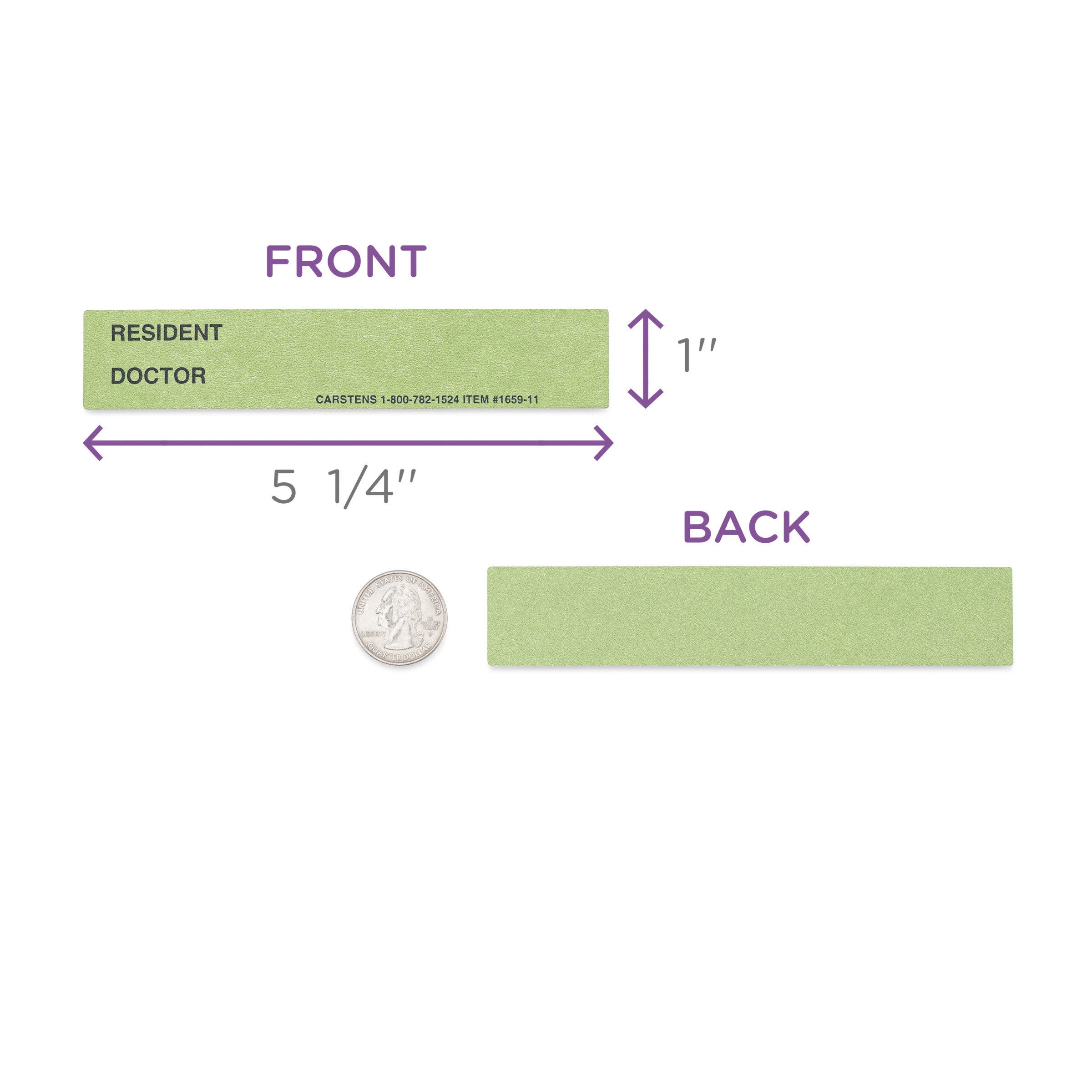 Resident / Doctor Preprinted ID Cards for 1.5 – 4” Ring Binder Spines - Pack of 100