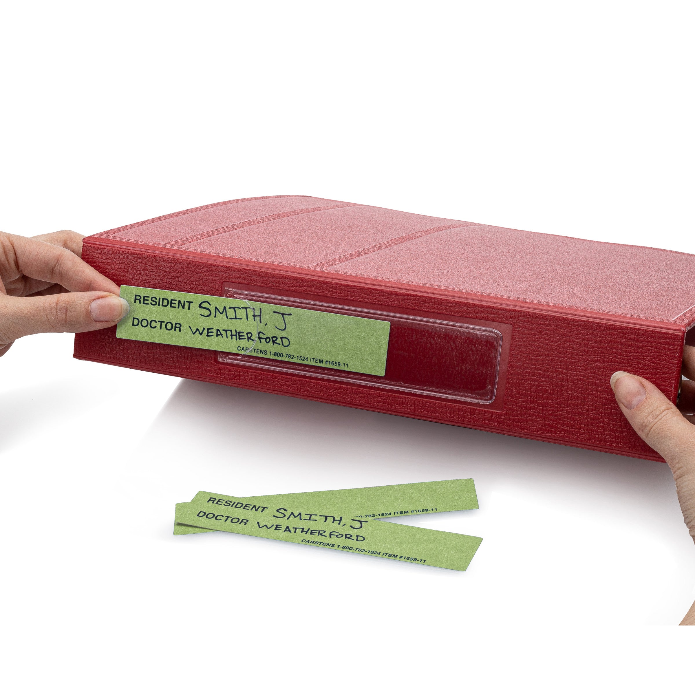 Resident / Doctor Preprinted ID Cards for 1.5 – 4” Ring Binder Spines - Pack of 100