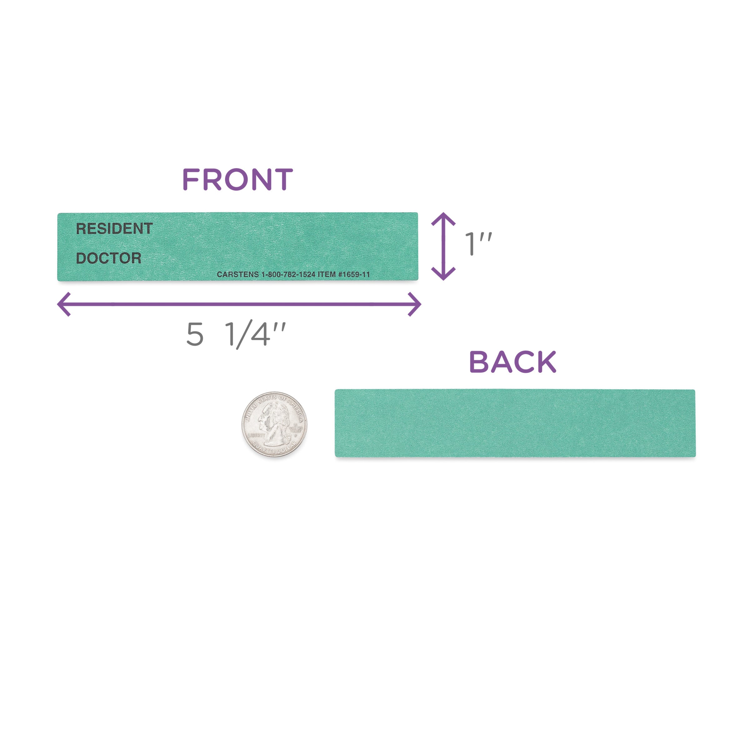 Resident / Doctor Preprinted ID Cards for 1.5 – 4” Ring Binder Spines - Pack of 100