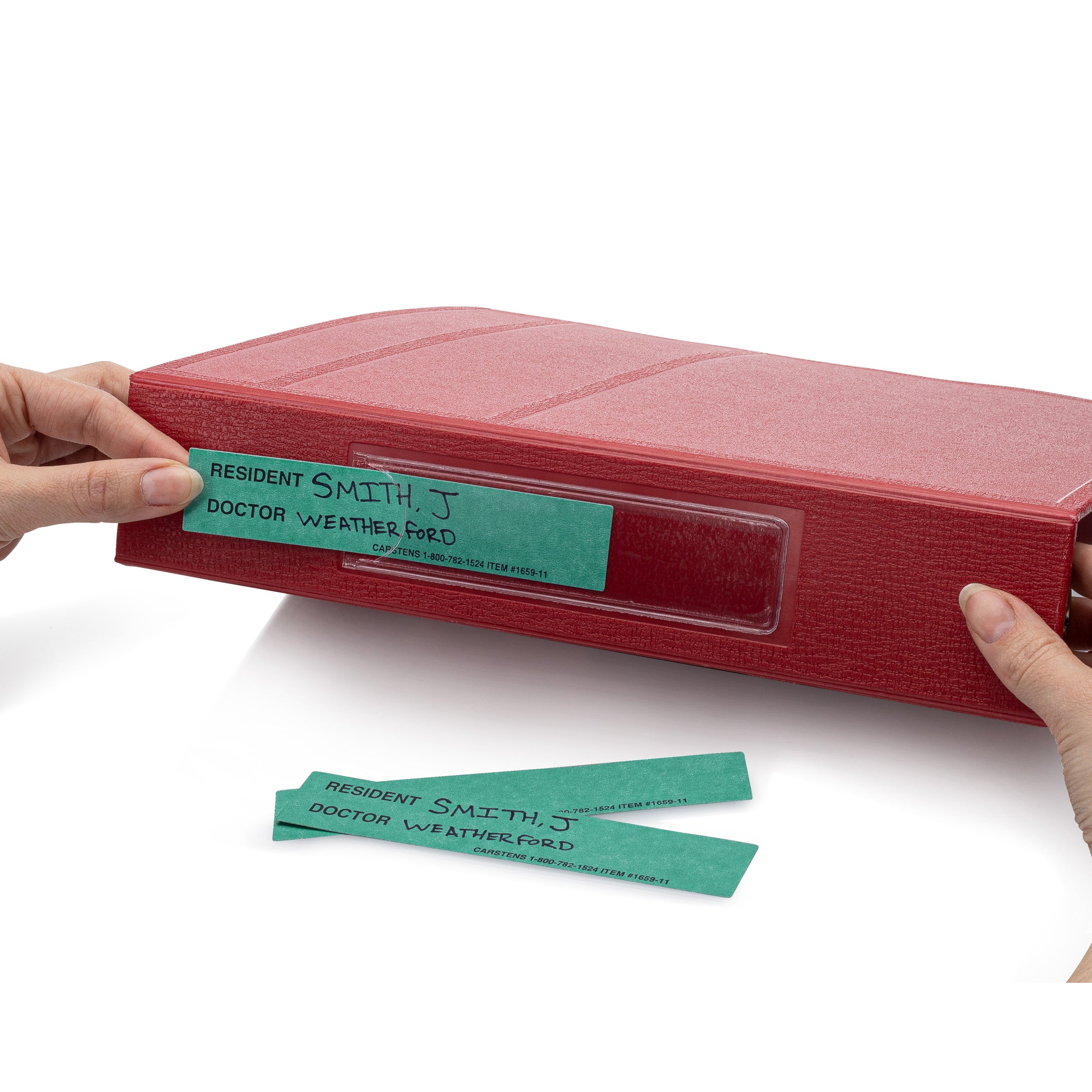 Resident / Doctor Preprinted ID Cards for 1.5 – 4” Ring Binder Spines - Pack of 100