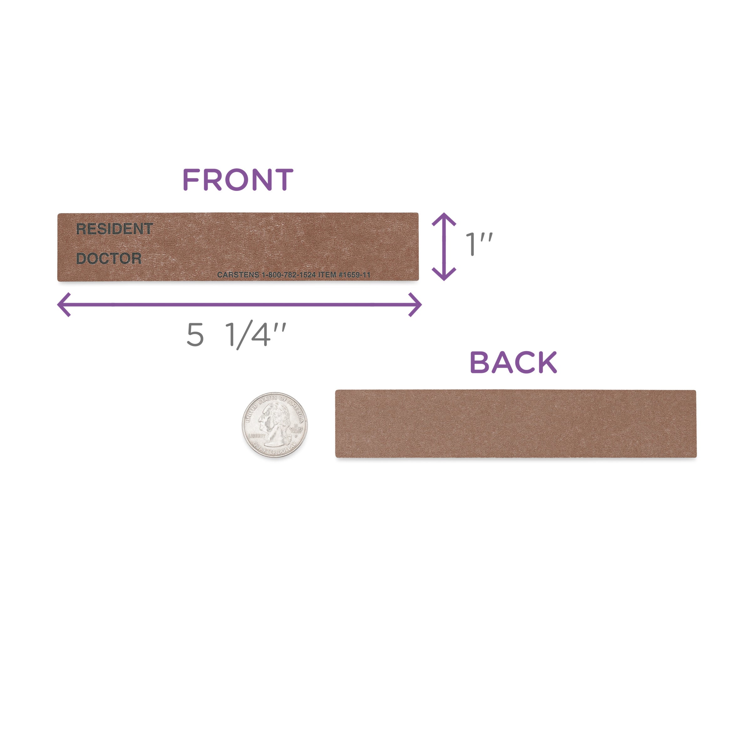 Resident / Doctor Preprinted ID Cards for 1.5 – 4” Ring Binder Spines - Pack of 100