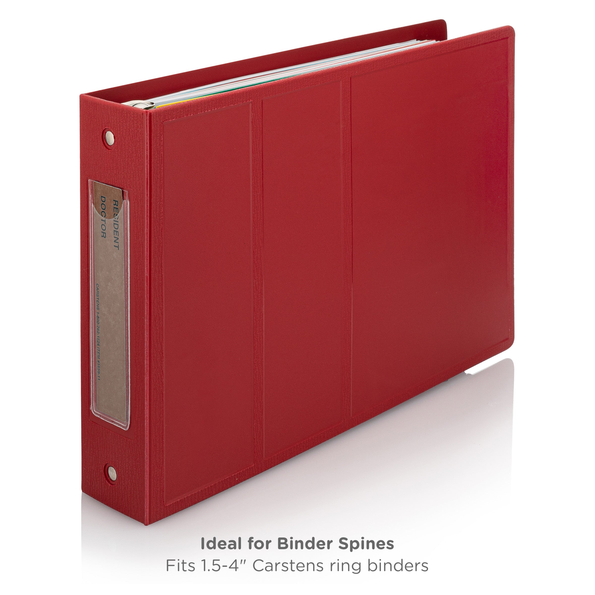 Resident / Doctor Preprinted ID Cards for 1.5 – 4” Ring Binder Spines - Pack of 100