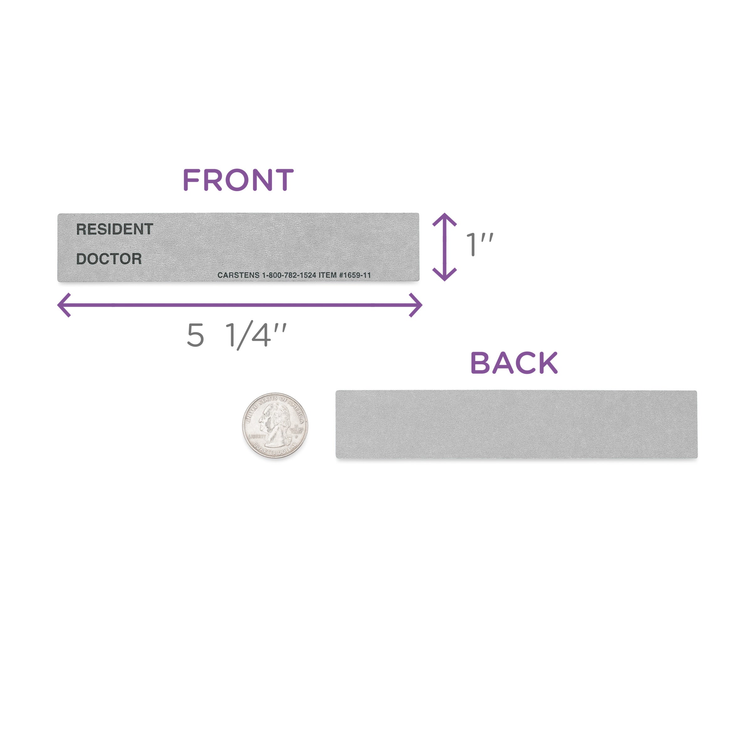 Resident / Doctor Preprinted ID Cards for 1.5 – 4” Ring Binder Spines - Pack of 100
