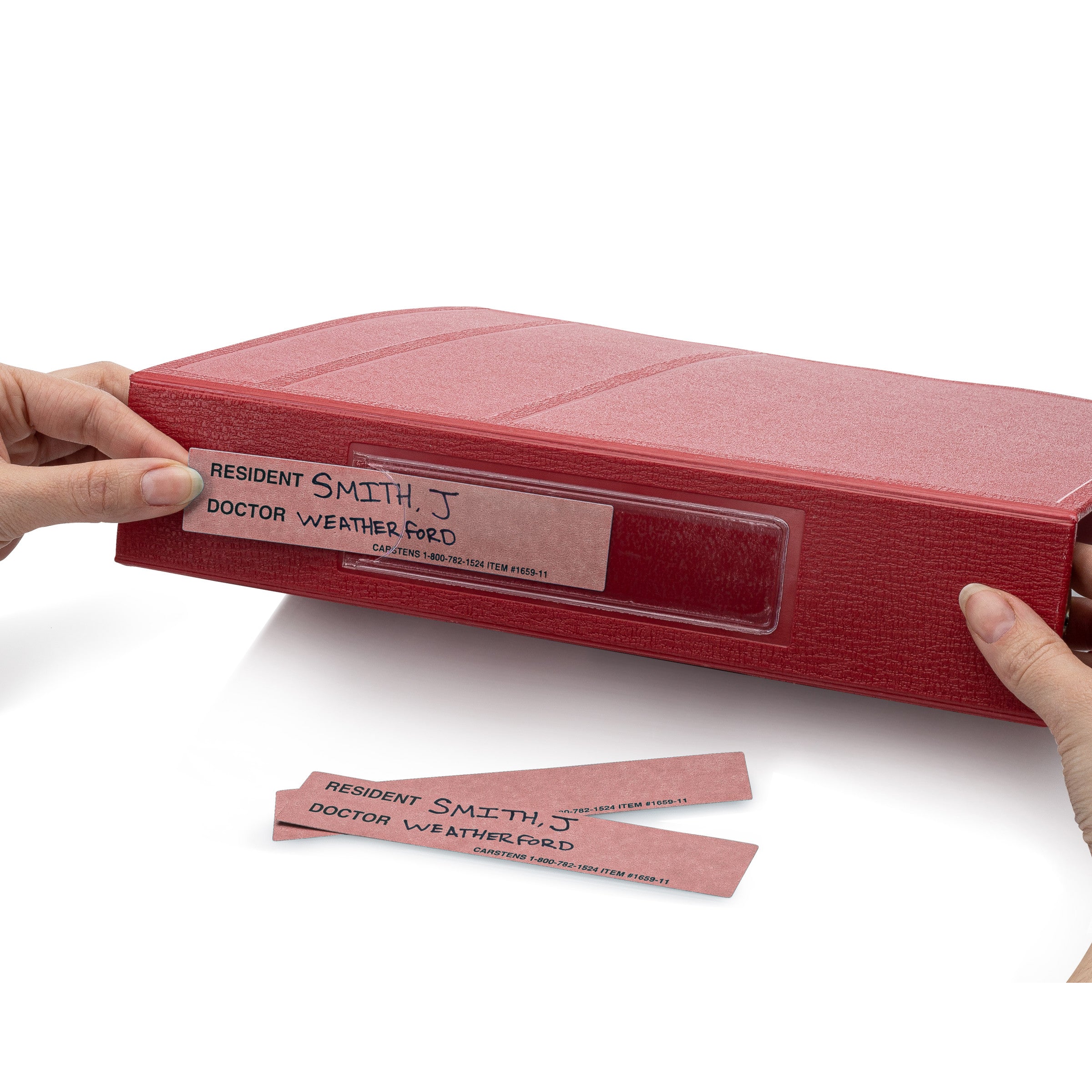 Resident / Doctor Preprinted ID Cards for 1.5 – 4” Ring Binder Spines - Pack of 100