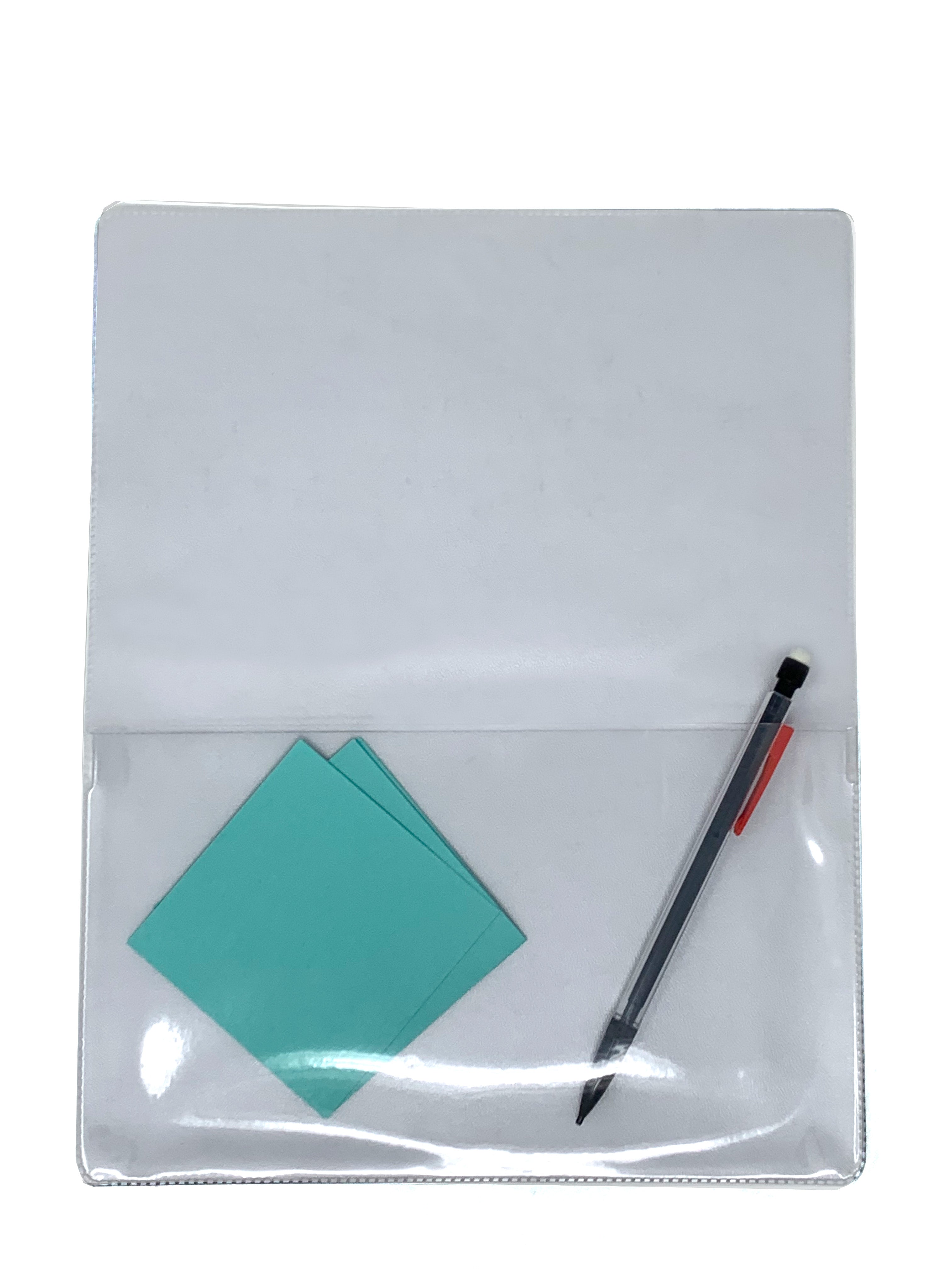 Clear 2-Pocket Page Protector for Springloaded Metal Clipboards