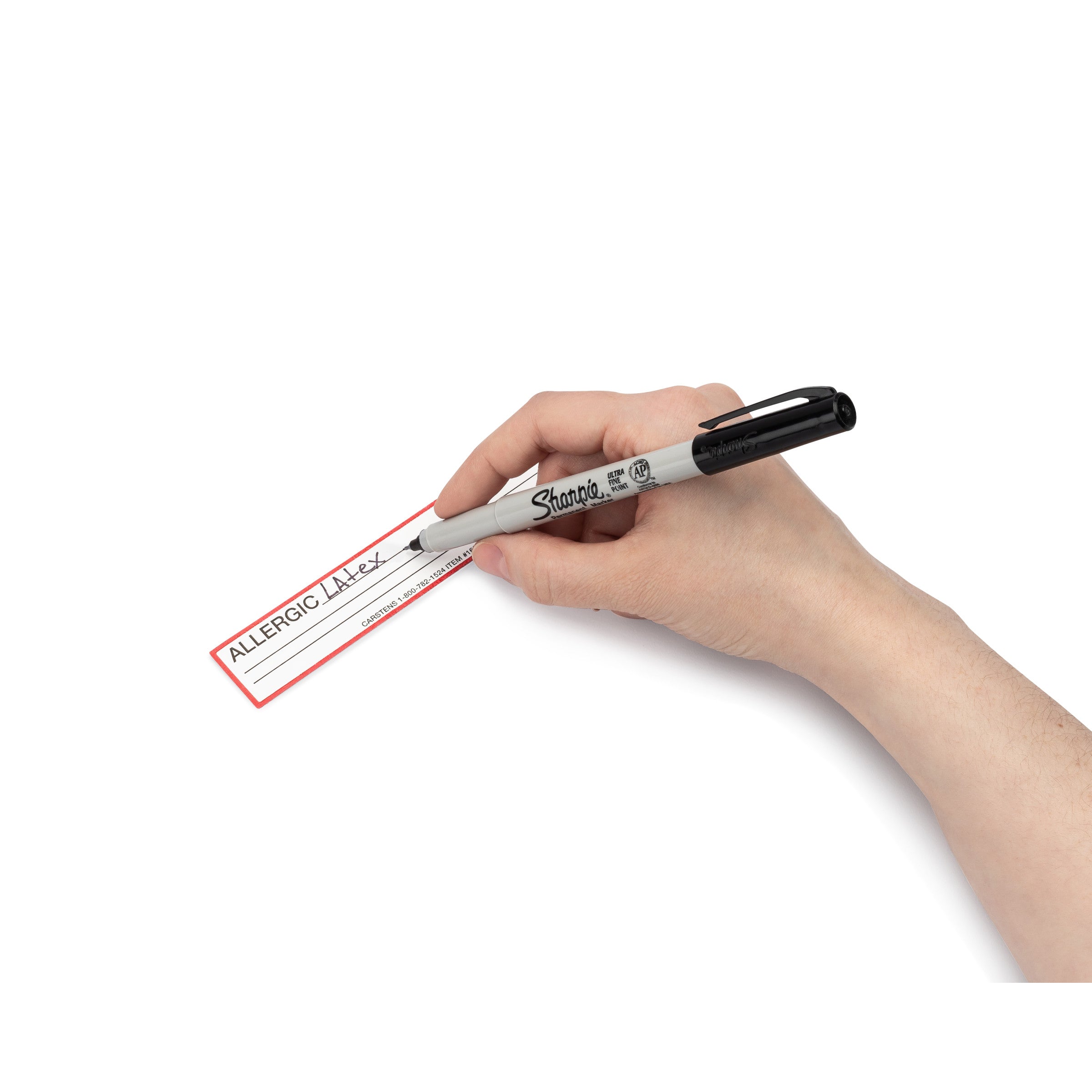 Allergic Alert/Instruction Card, White, W5.25" x H1" (100 pack)