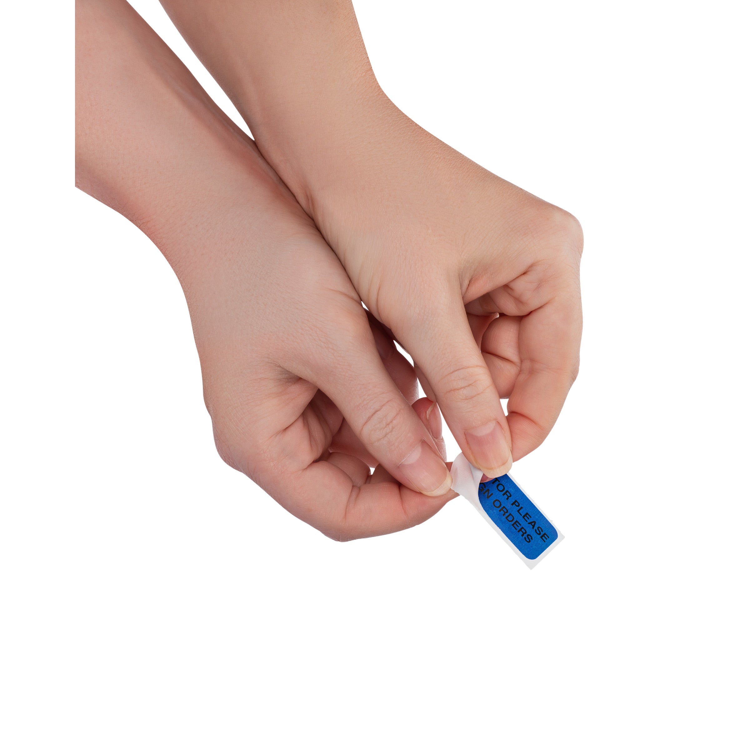 Doctor Please Sign Orders Alert and Instruction Labels, Blue, W1.5" x H.75" (Roll of 100)