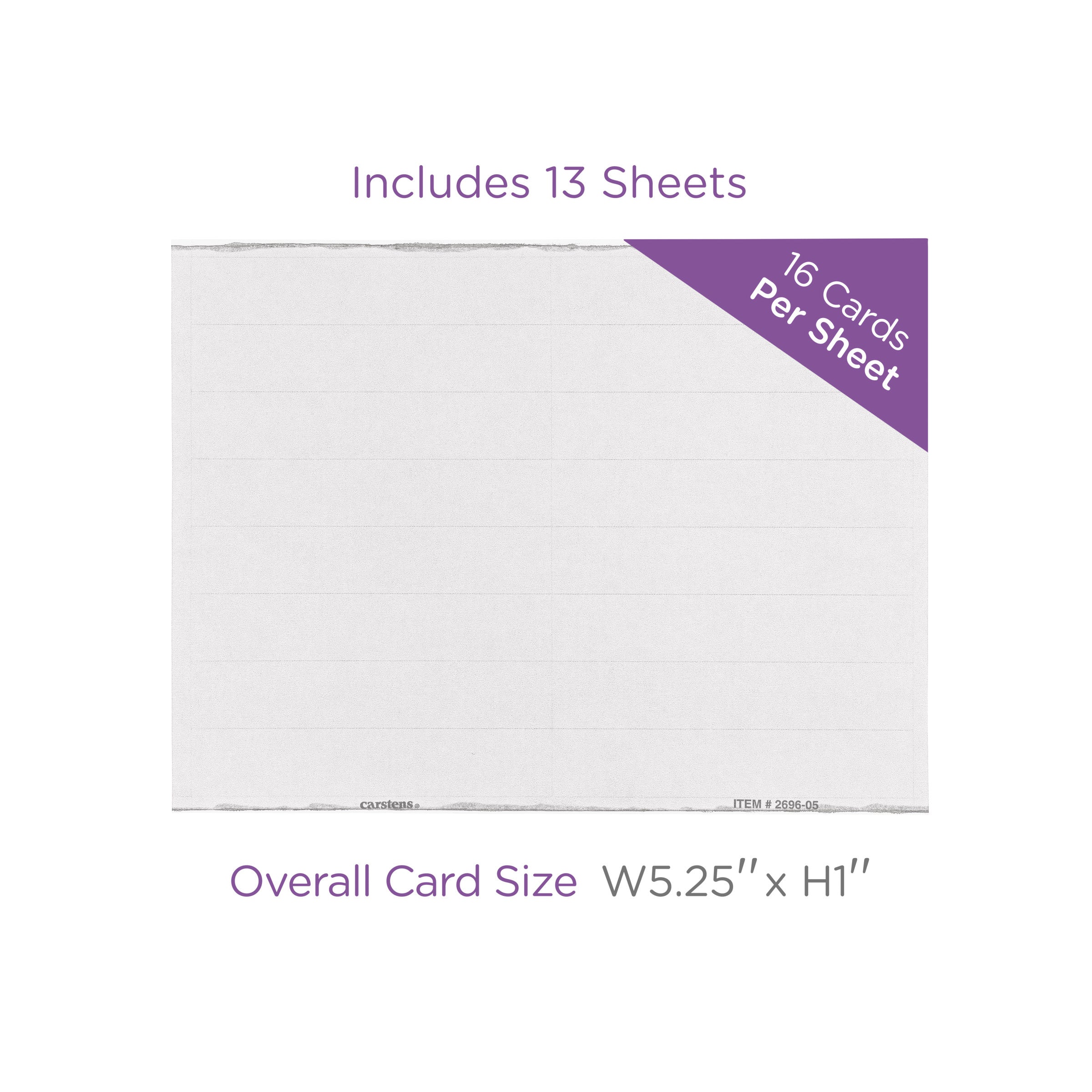 Blank Card Sheets