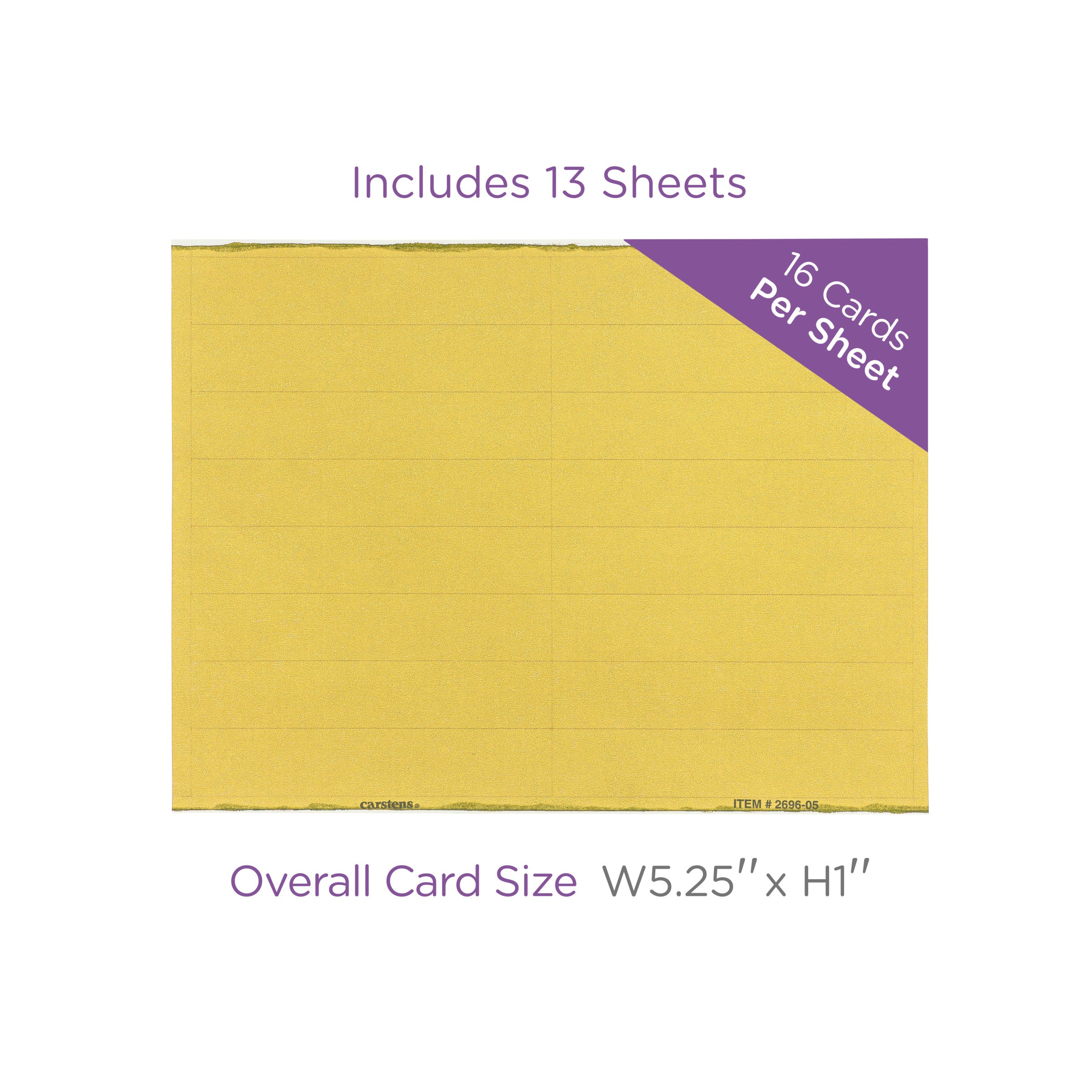 Blank Card Sheets