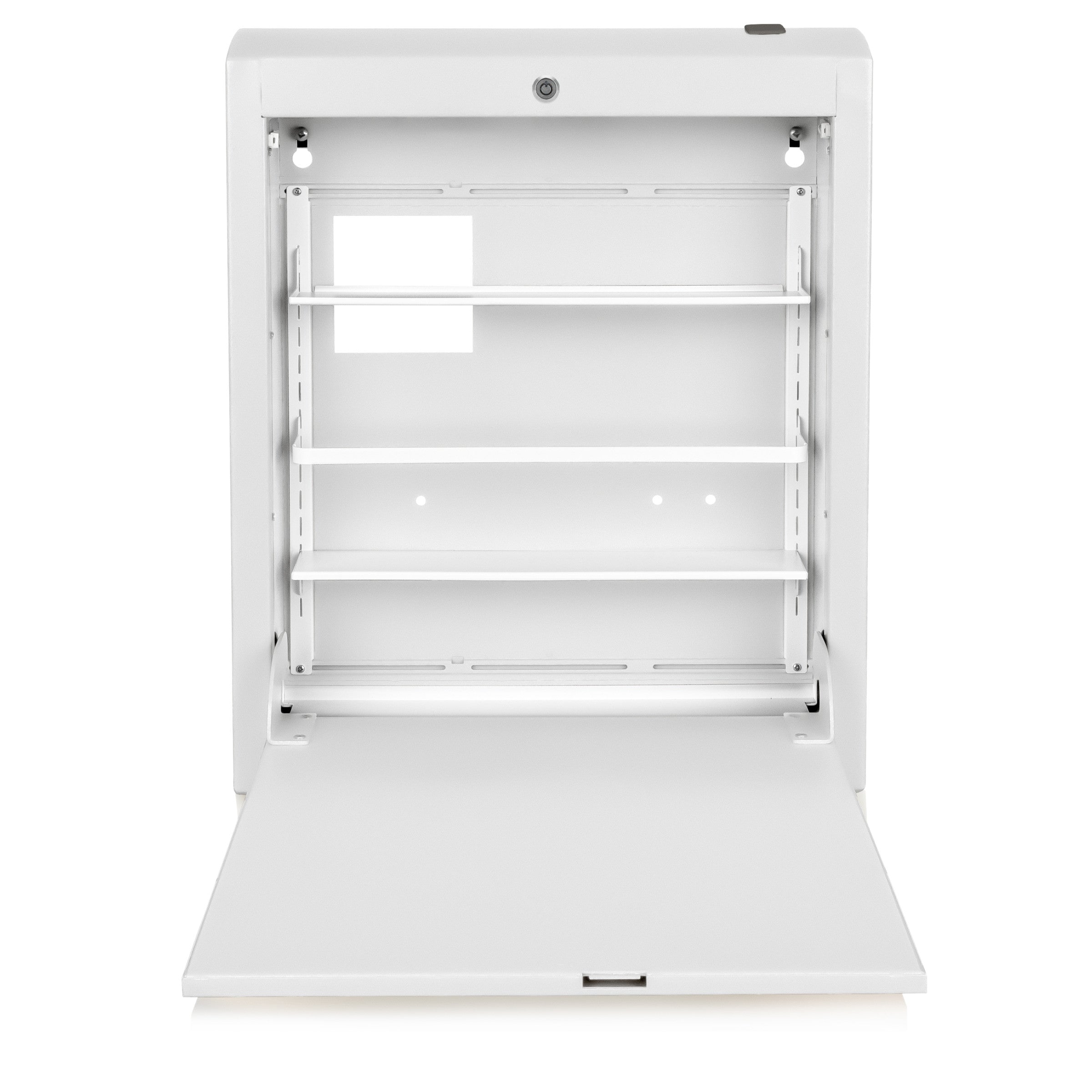 CarePod™ Narrow Wall-Mounted Workstations, 4" Depth, Powder White