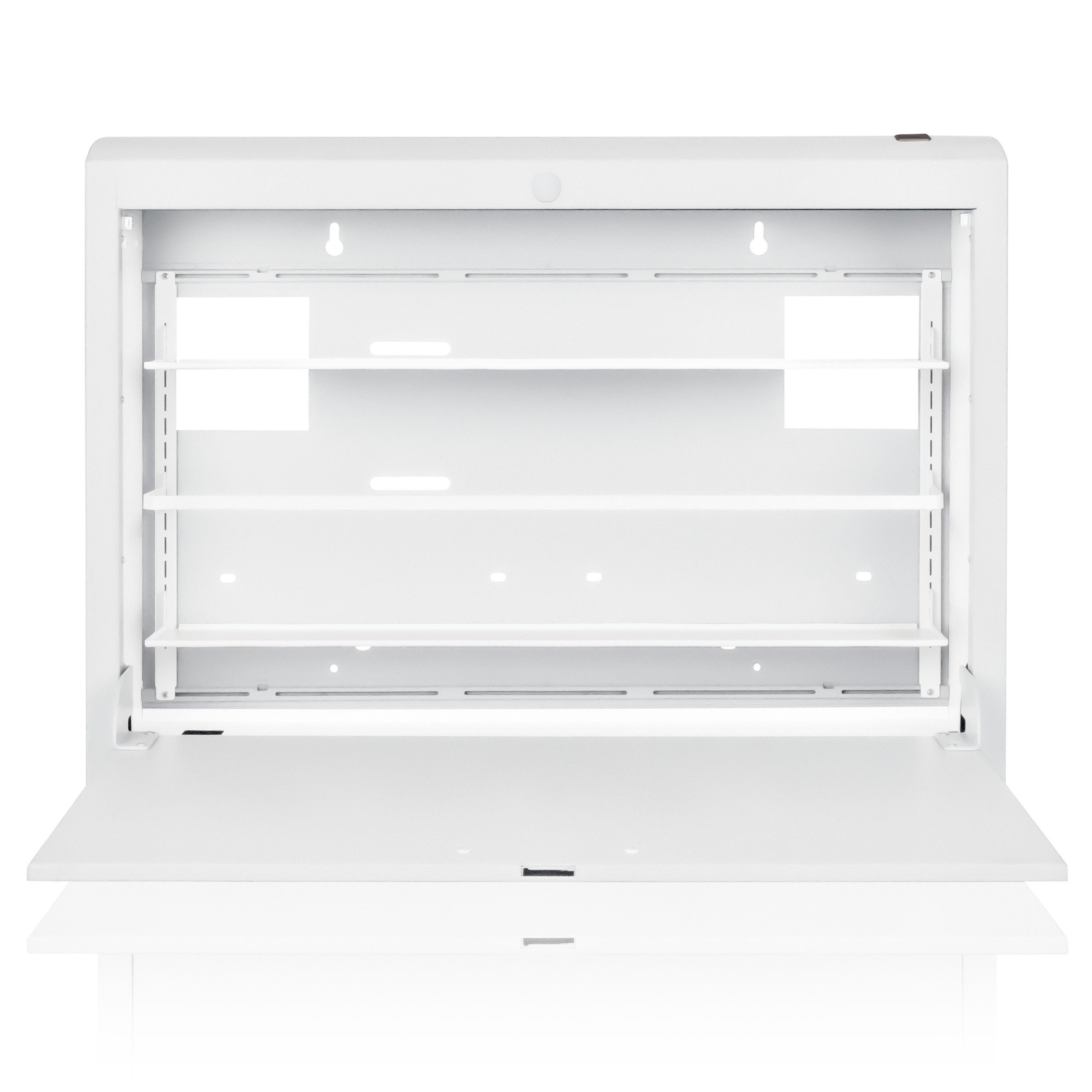 CarePod® Wide 4” Wall-Mounted Workstations with Standard Door, Powder White