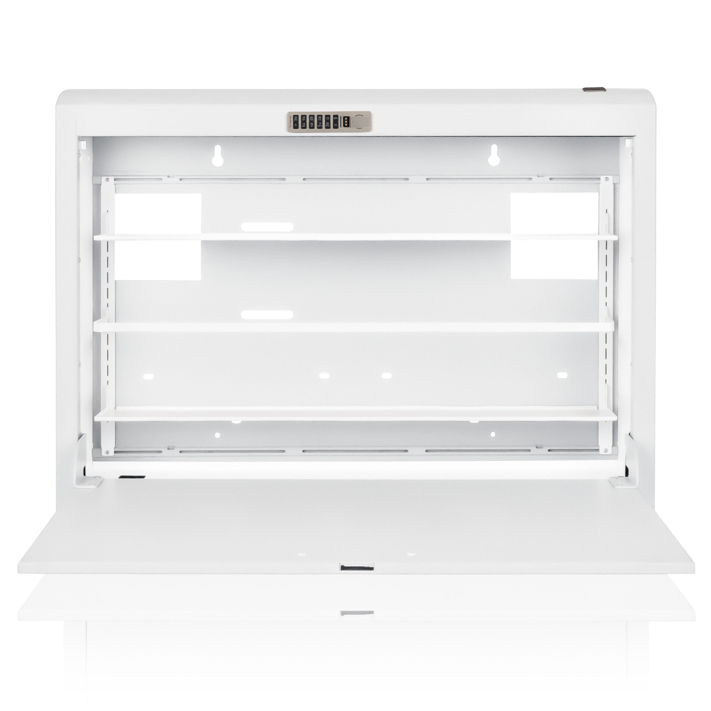 CarePod® Wide 4” Wall-Mounted Workstations with Standard Door, Powder White