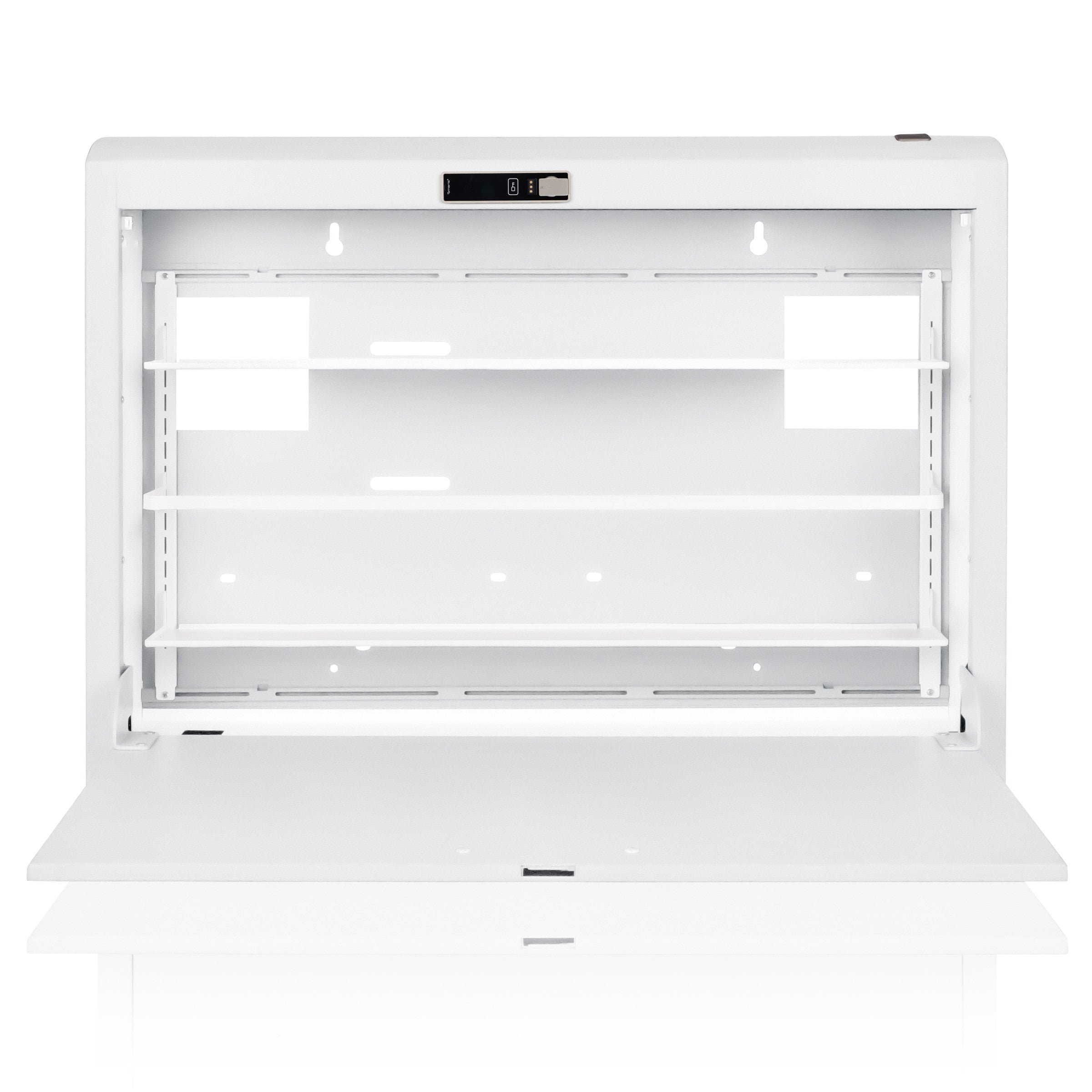 CarePod® Wide 4” Wall-Mounted Workstations with Standard Door, Powder White