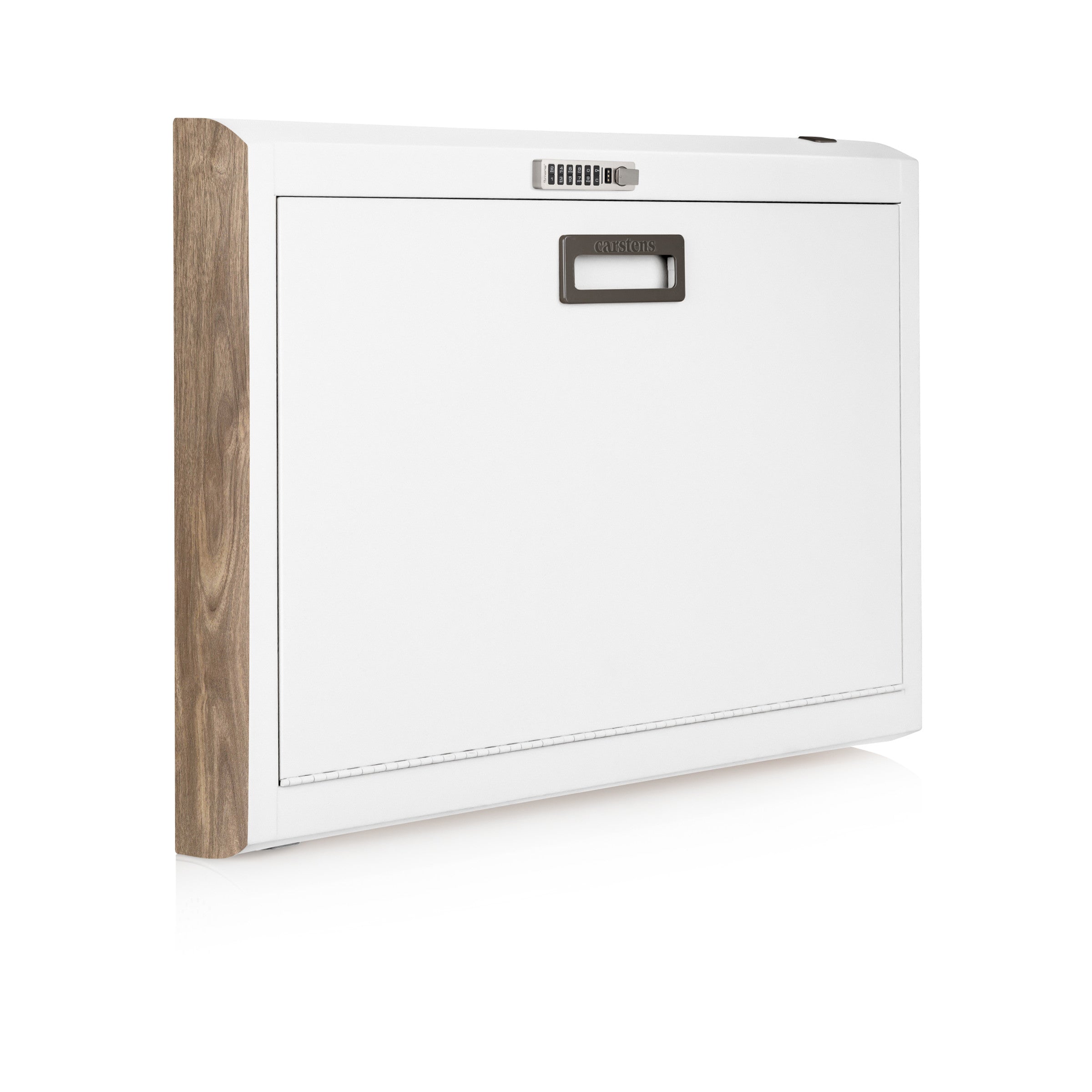 CarePod® Wide 4” Wall-Mounted Workstations with Keyboard Door, Powder White