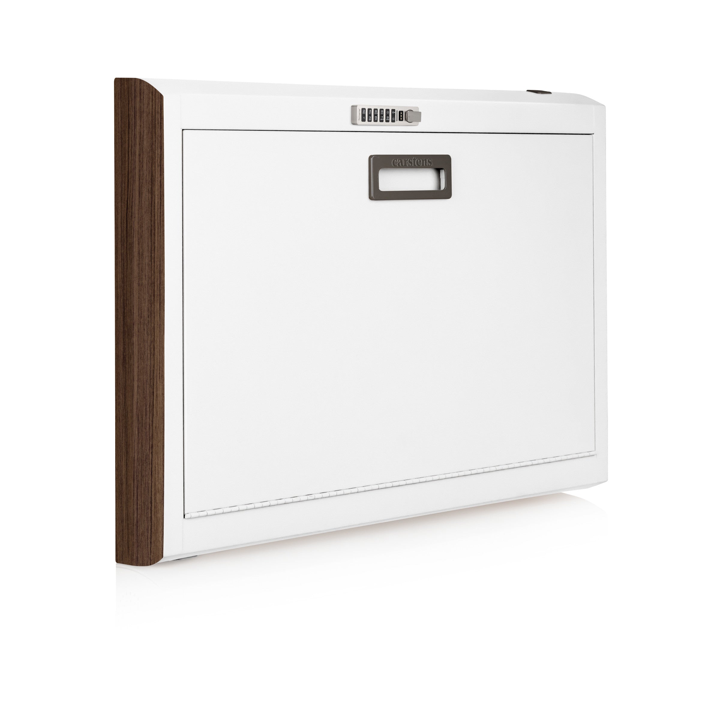 CarePod® Wide 4” Wall-Mounted Workstations with Keyboard Door, Powder White