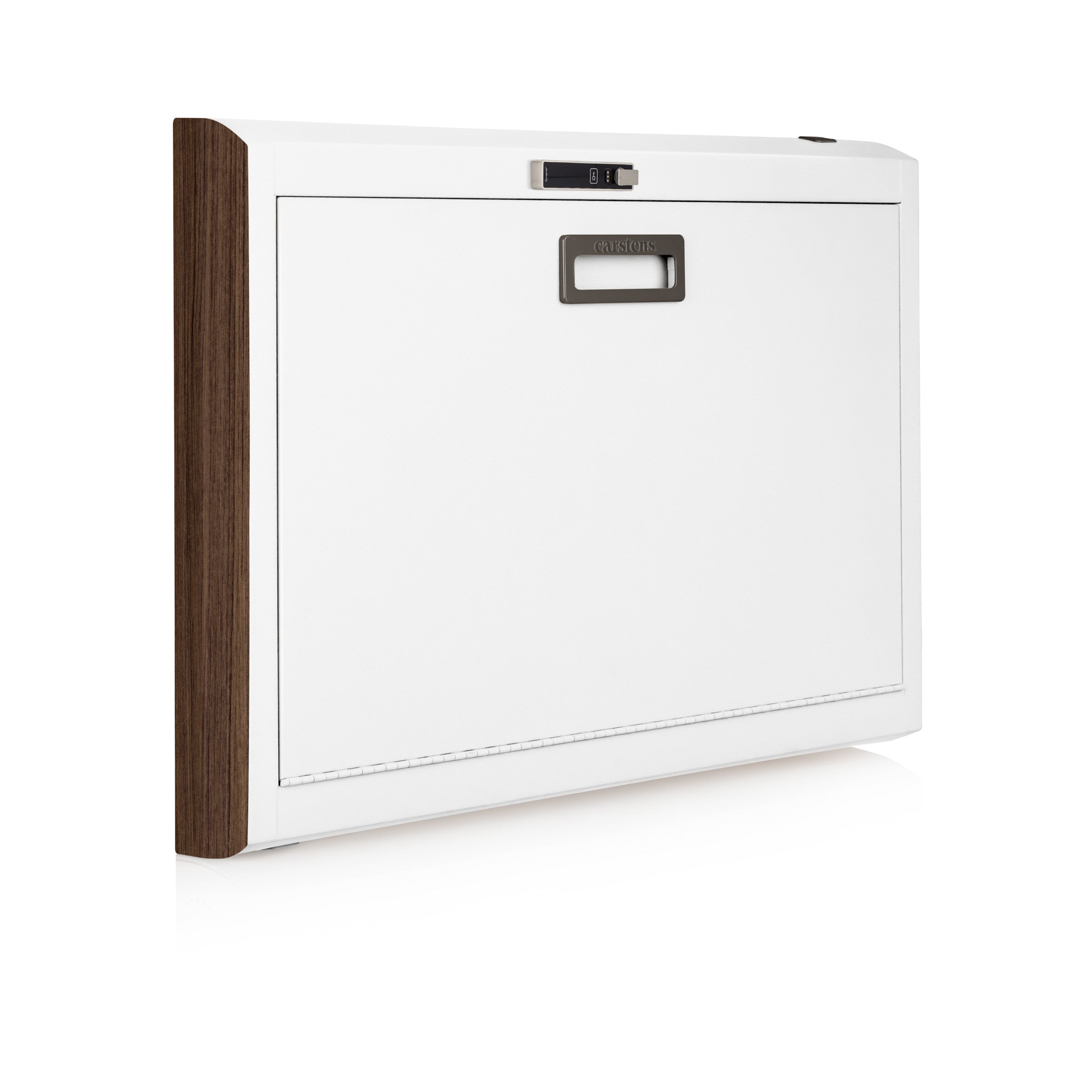 CarePod® Wide 4” Wall-Mounted Workstations with Keyboard Door, Powder White