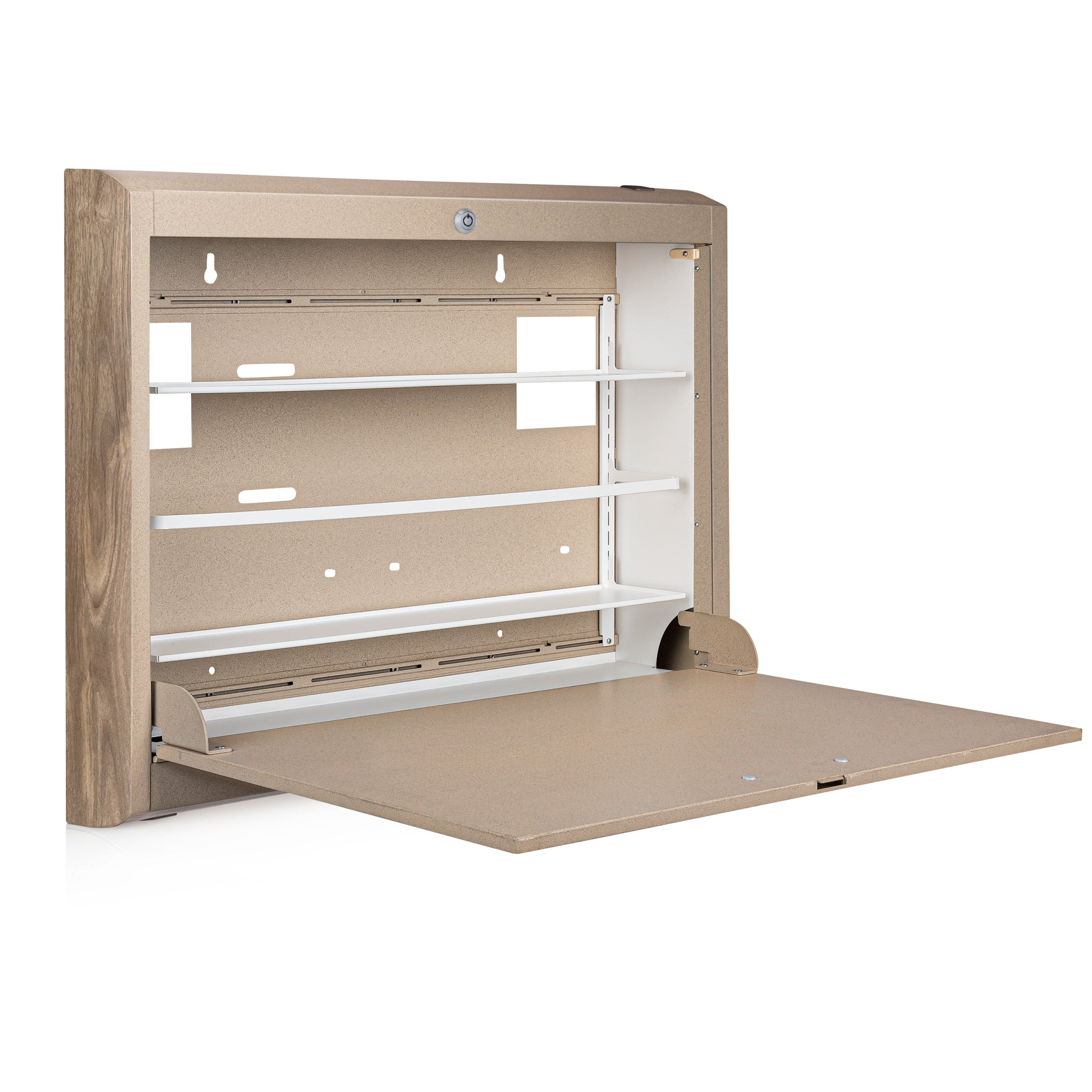 CarePod® Wide 4” Wall-Mounted Workstations with Standard Door, Sandstone