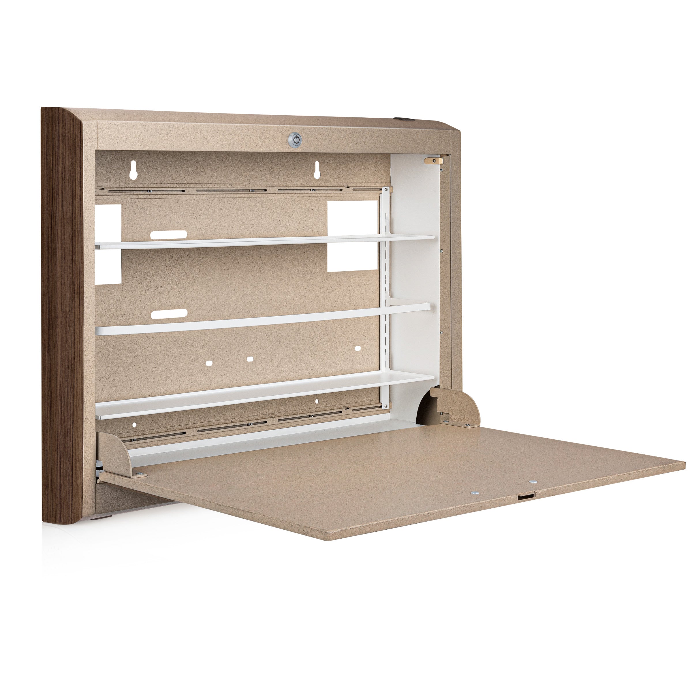 CarePod® Wide 4” Wall-Mounted Workstations with Standard Door, Sandstone