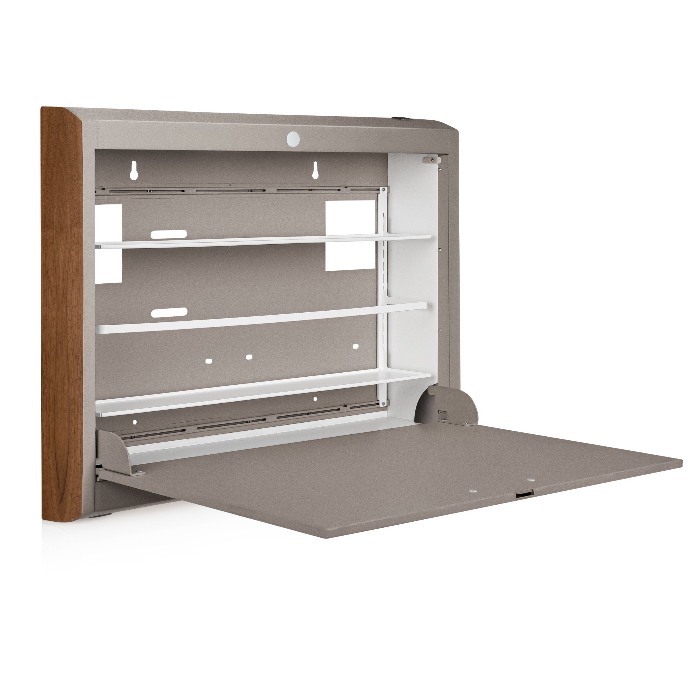 CarePod® Wide 4” Wall-Mounted Workstations with Standard Door, River Rock