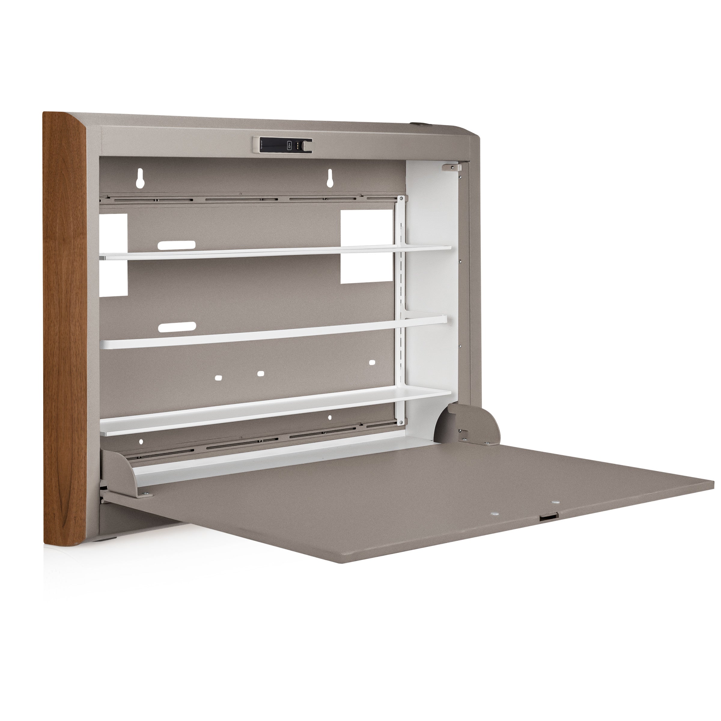 CarePod® Wide 4” Wall-Mounted Workstations with Standard Door, River Rock