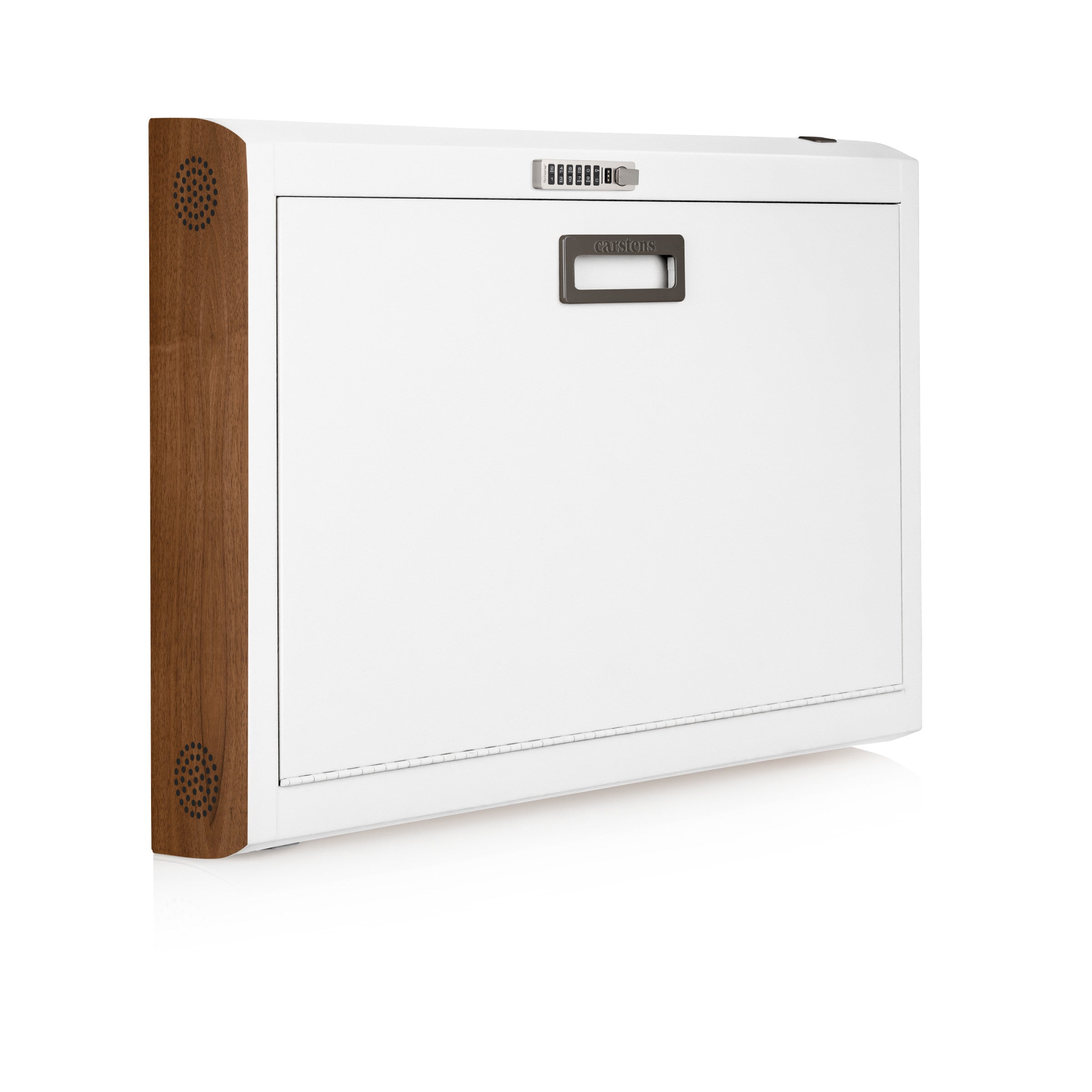 CarePod® Wide 6” Wall-Mounted Workstations with Keyboard Door, Powder White